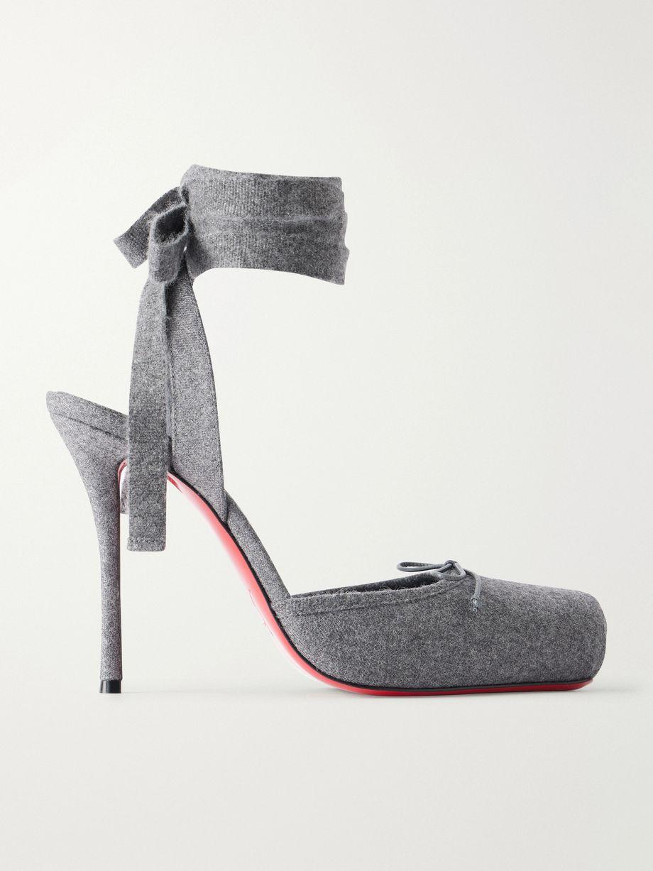 Cassia 100 flannel ballerina pumps by CHRISTIAN LOUBOUTIN