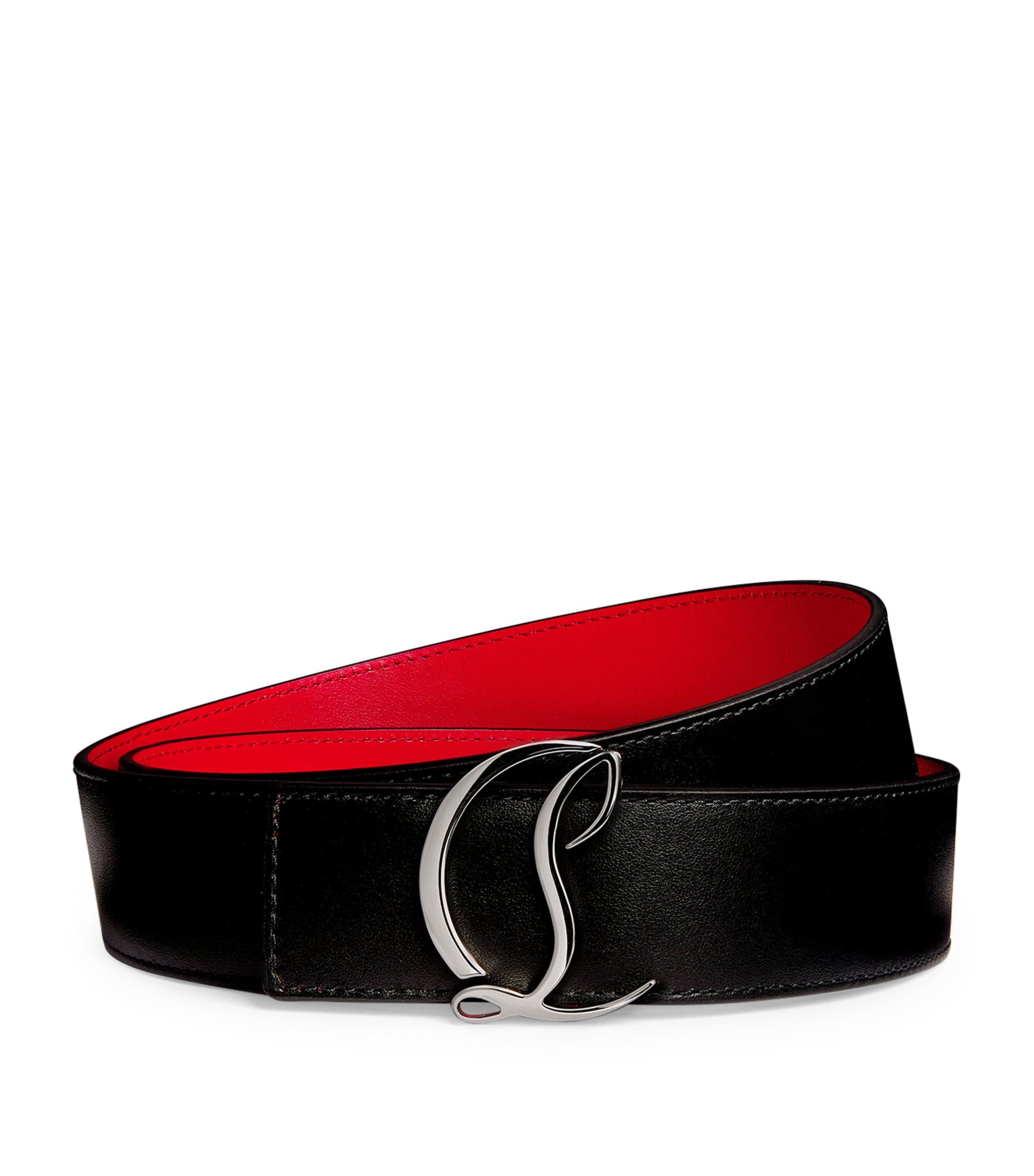 Christian Louboutin CL Logo Leather Belt by CHRISTIAN LOUBOUTIN