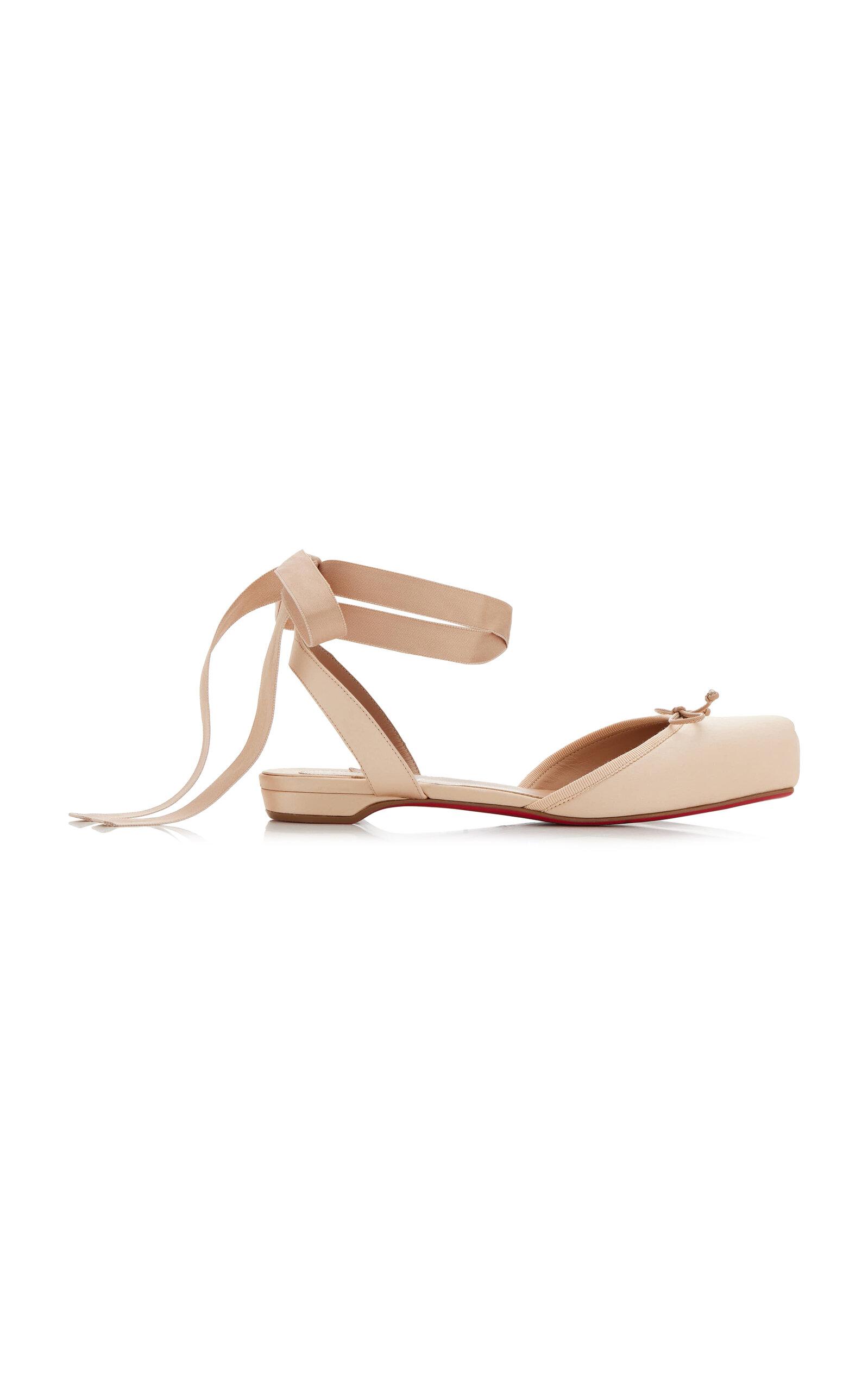 Christian Louboutin Cassia Lace-Up Satin Ballet Flats - Moda Operandi by CHRISTIAN LOUBOUTIN