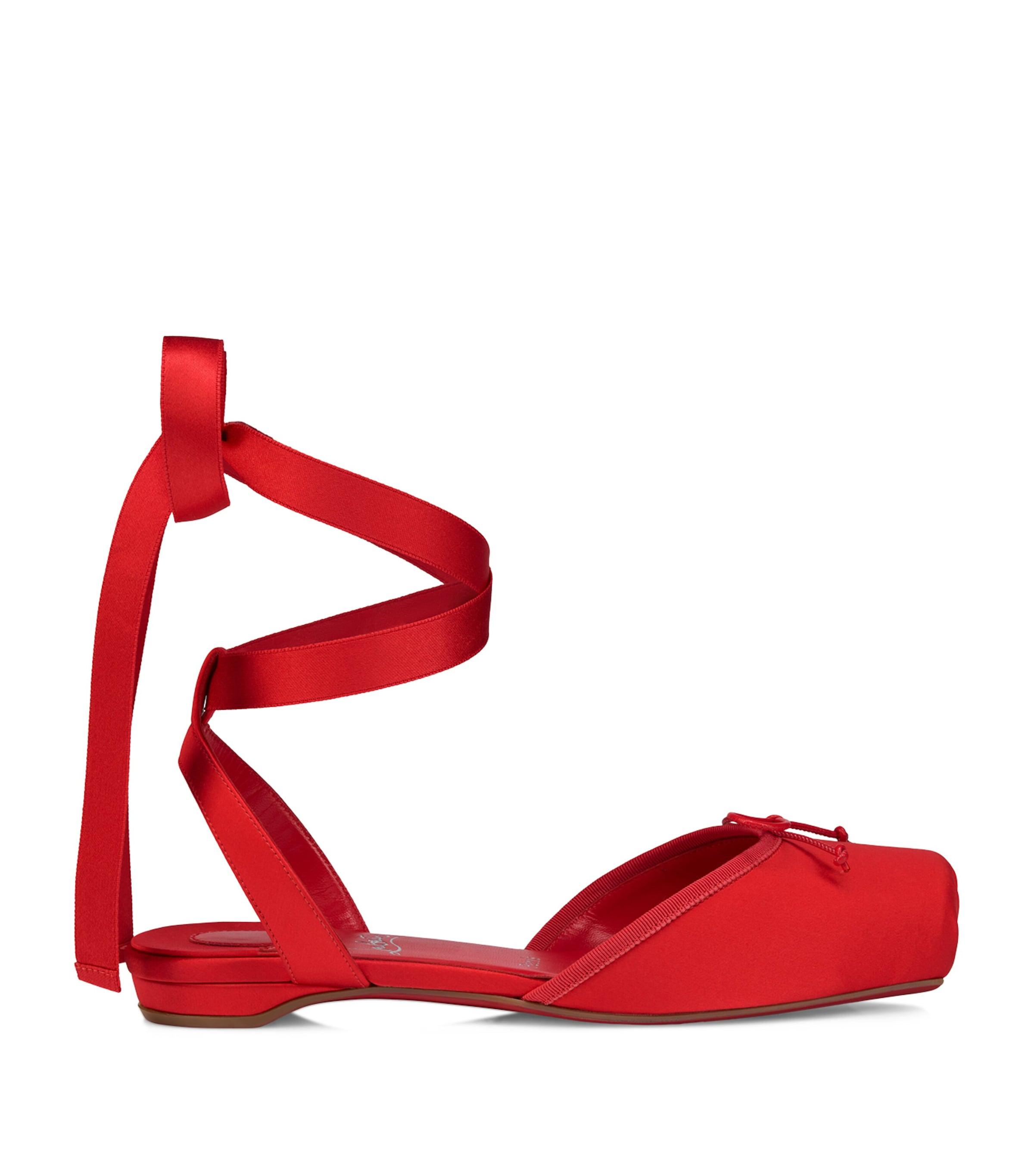 Christian Louboutin Cassia Silk-Blend Satin Ballet Flats by CHRISTIAN LOUBOUTIN