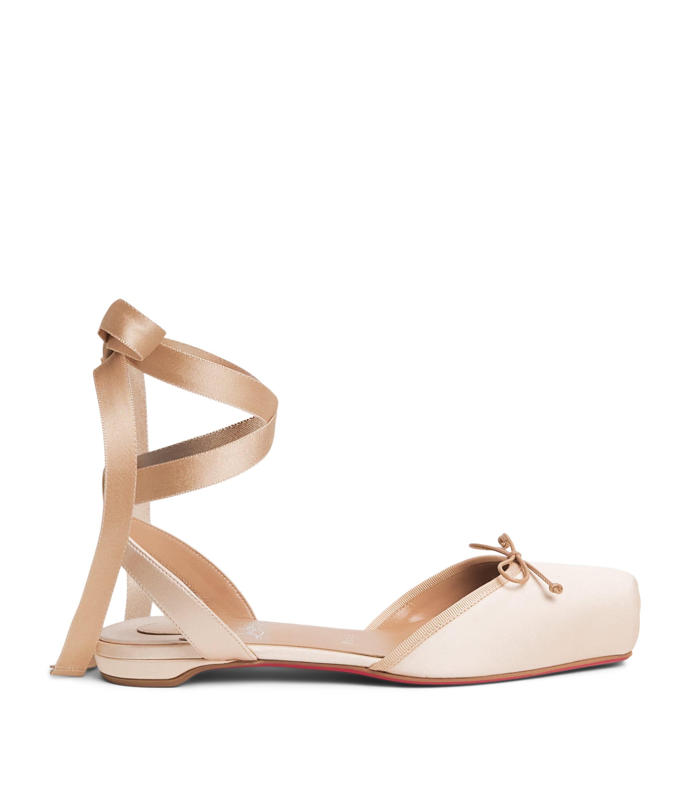 Christian Louboutin Cassia Silk-Blend Satin Ballet Flats by CHRISTIAN LOUBOUTIN