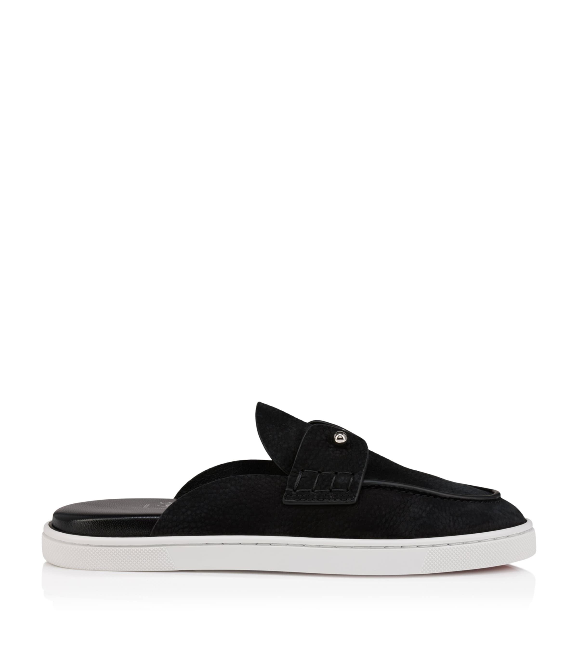 Christian Louboutin Chanme Donna Flat Leather Mules by CHRISTIAN LOUBOUTIN