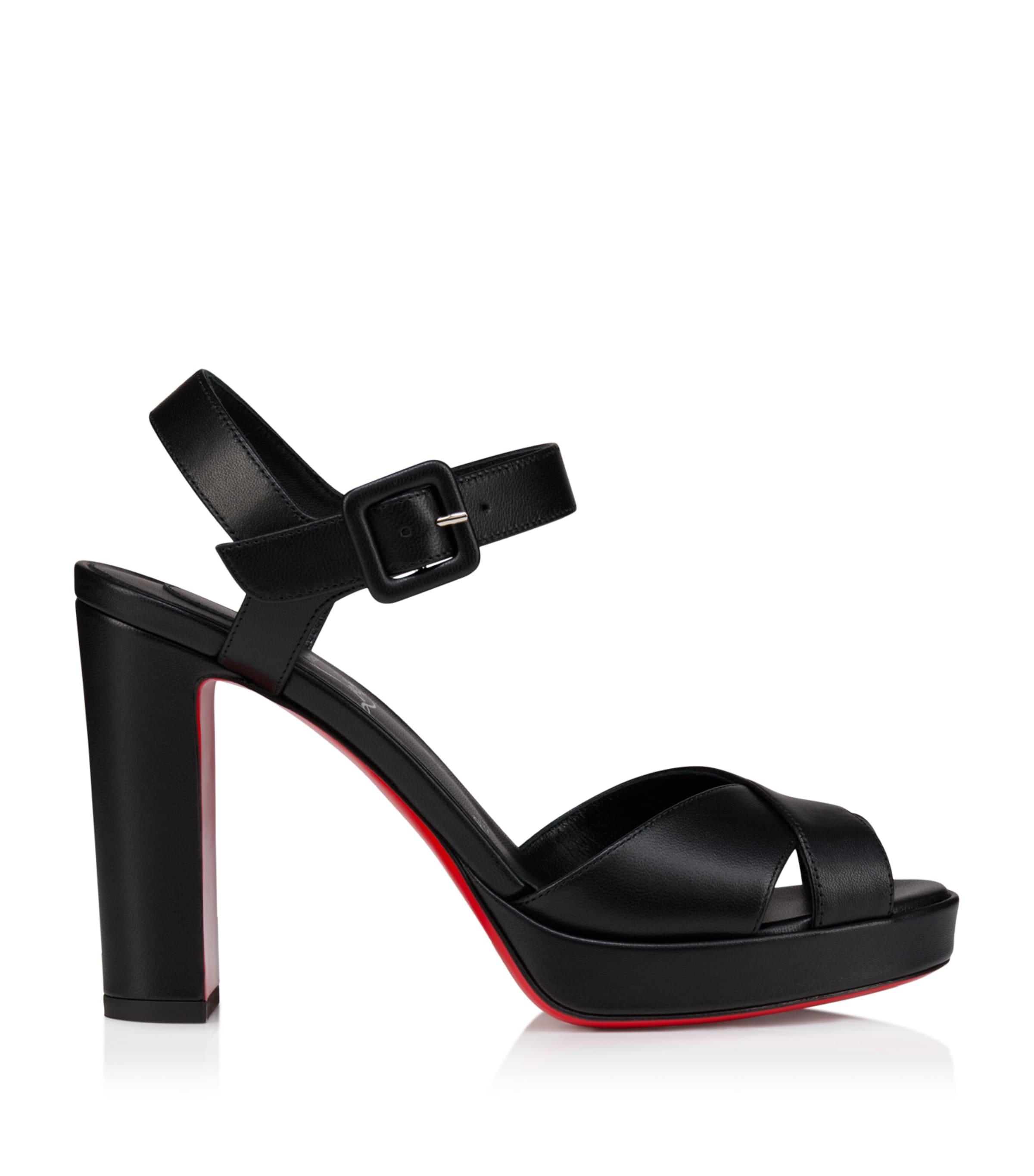 Christian Louboutin Cora Leather Sandals 100 by CHRISTIAN LOUBOUTIN