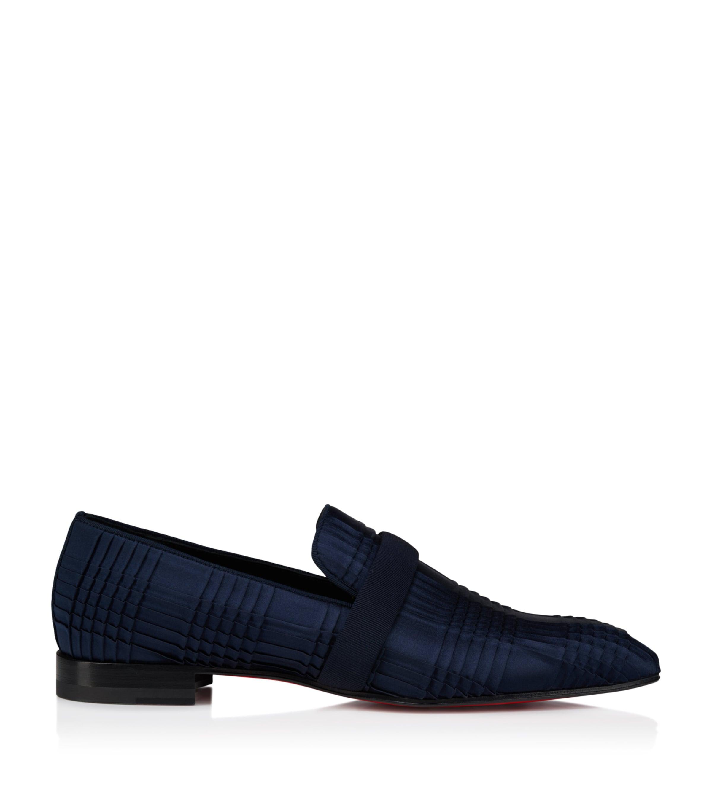 Christian Louboutin Dandydeco Satin Tartan Loafers by CHRISTIAN LOUBOUTIN