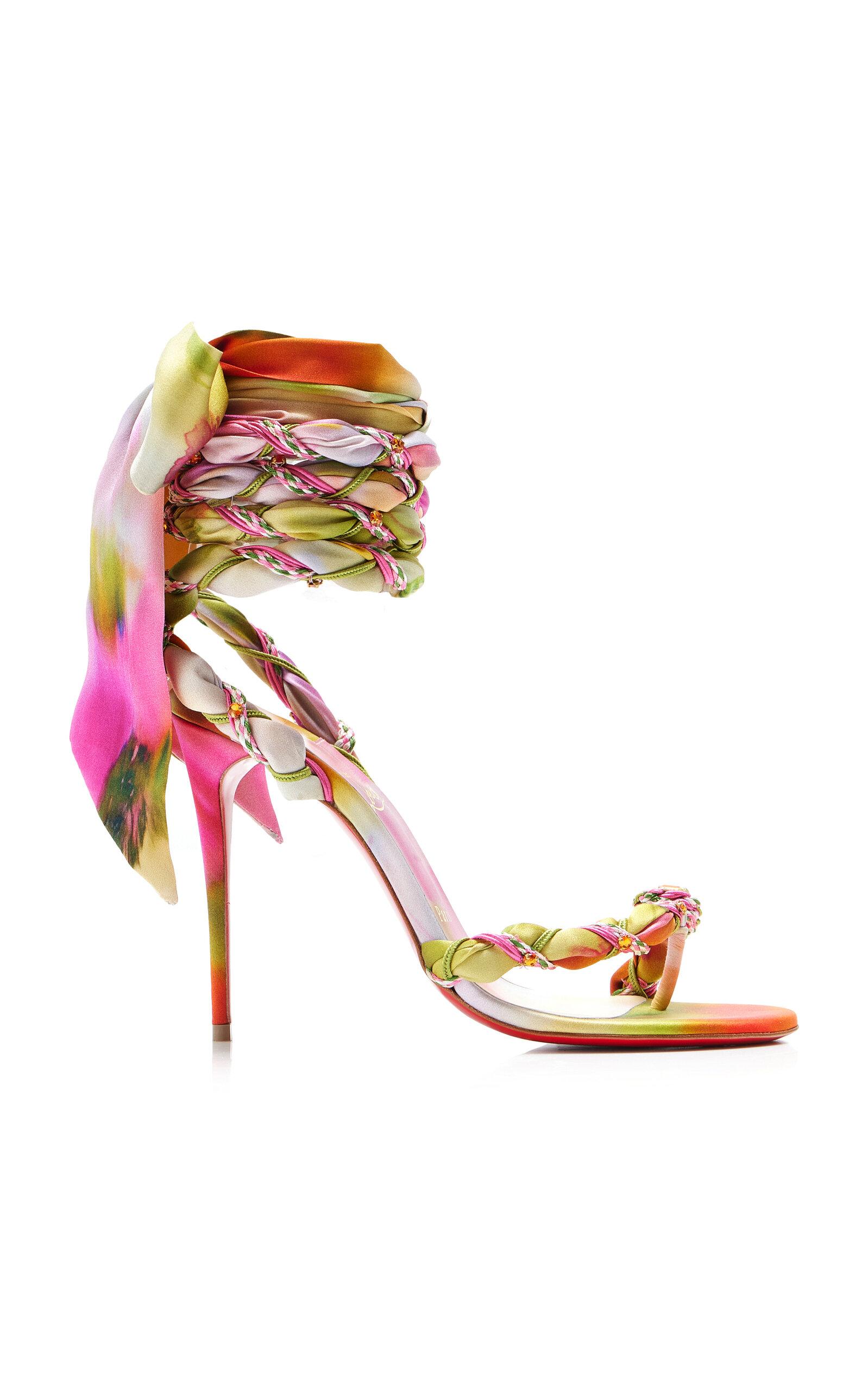 Christian Louboutin Exclusive La Isla Vaporetta 100mm Satin Sandals - Moda Operandi by CHRISTIAN LOUBOUTIN