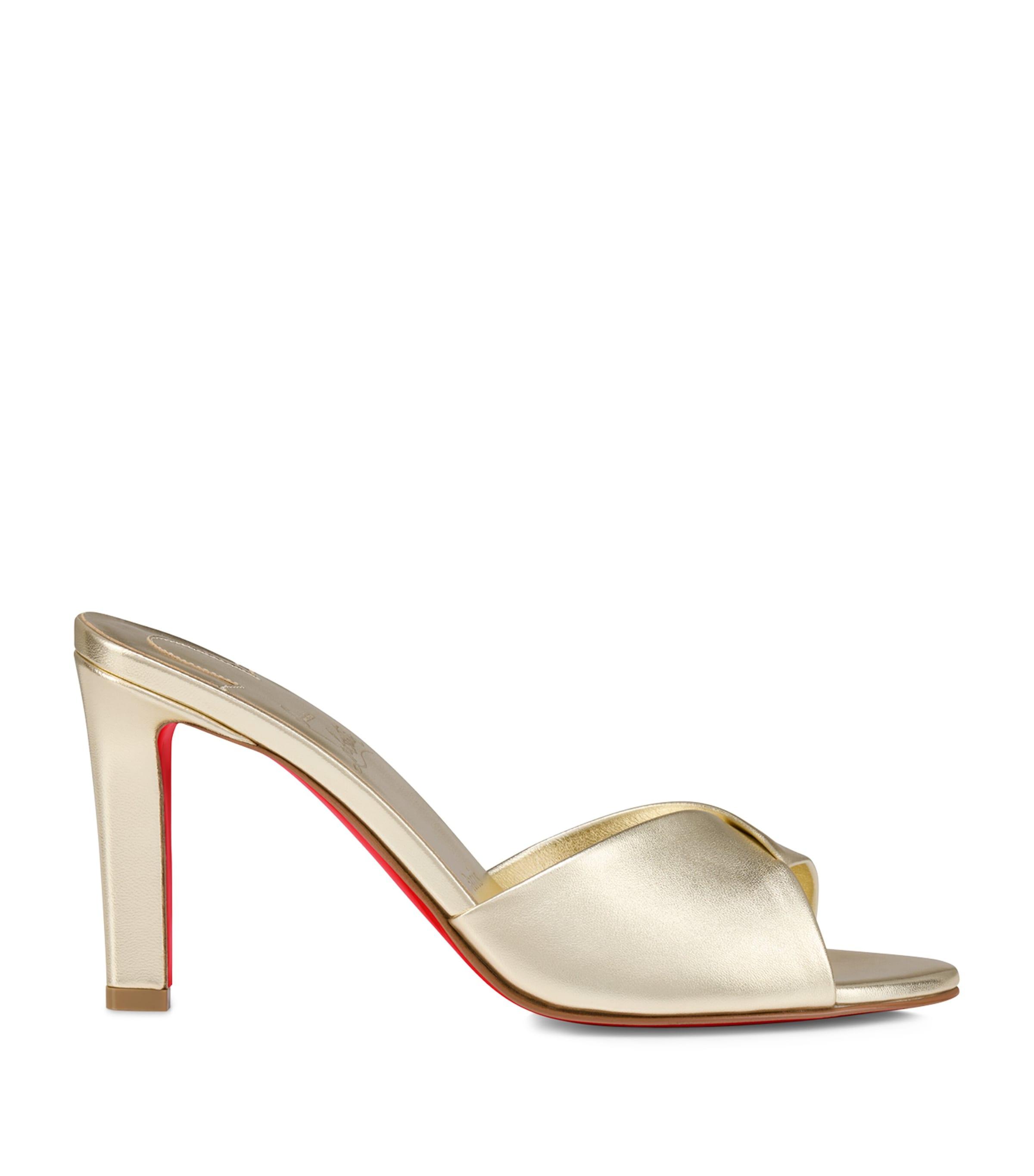 Christian Louboutin Fanny Leather Mules 85 by CHRISTIAN LOUBOUTIN