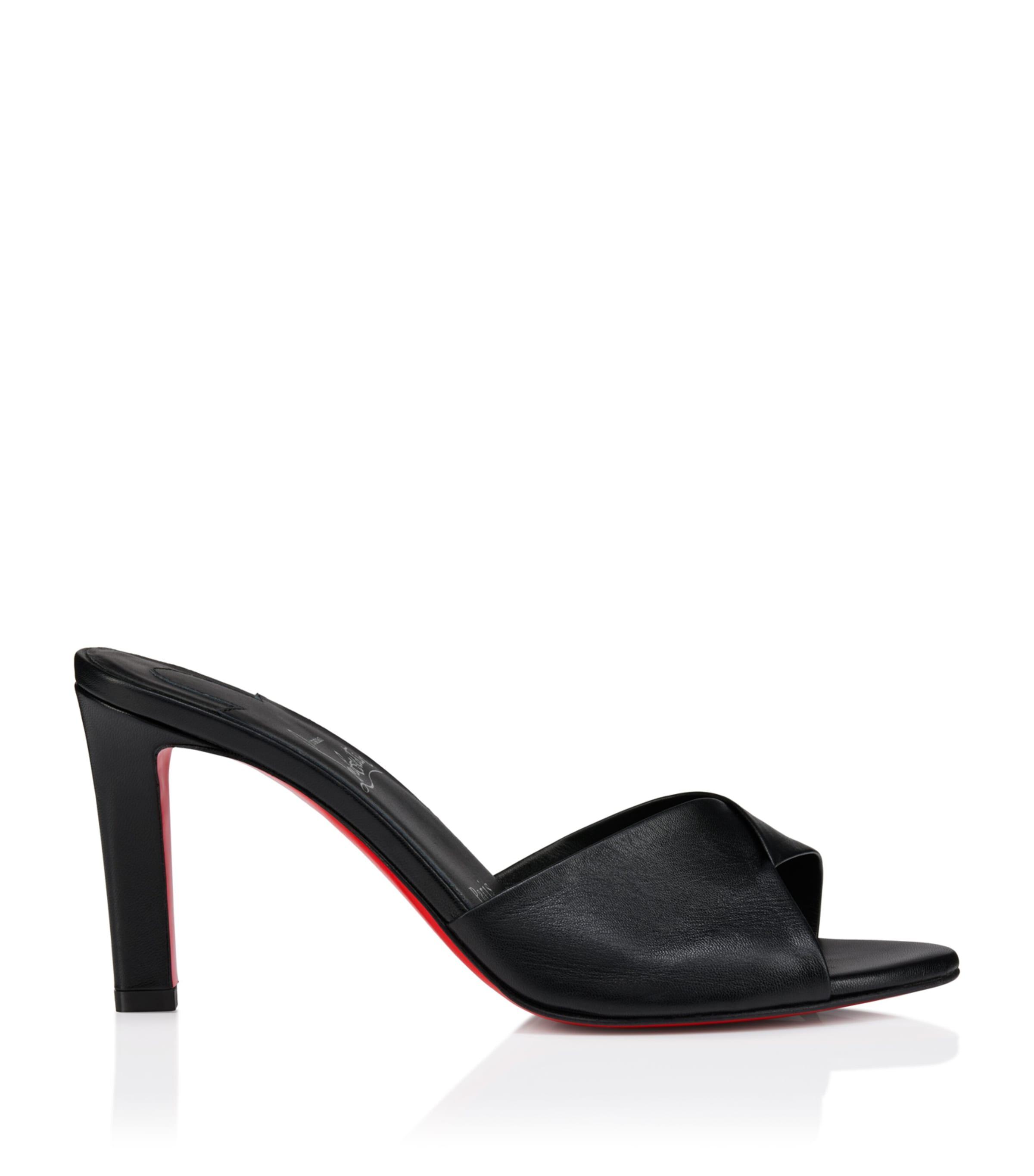 Christian Louboutin Fanny Slide Leather Heeled Mules 85 by CHRISTIAN LOUBOUTIN