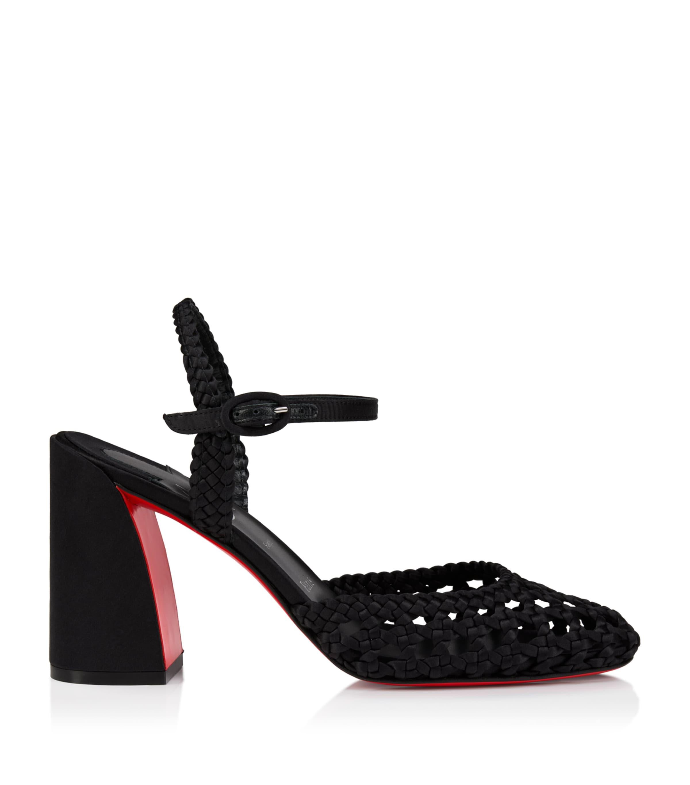 Christian Louboutin Jane Nandina Silk Woven Pumps 85 by CHRISTIAN LOUBOUTIN