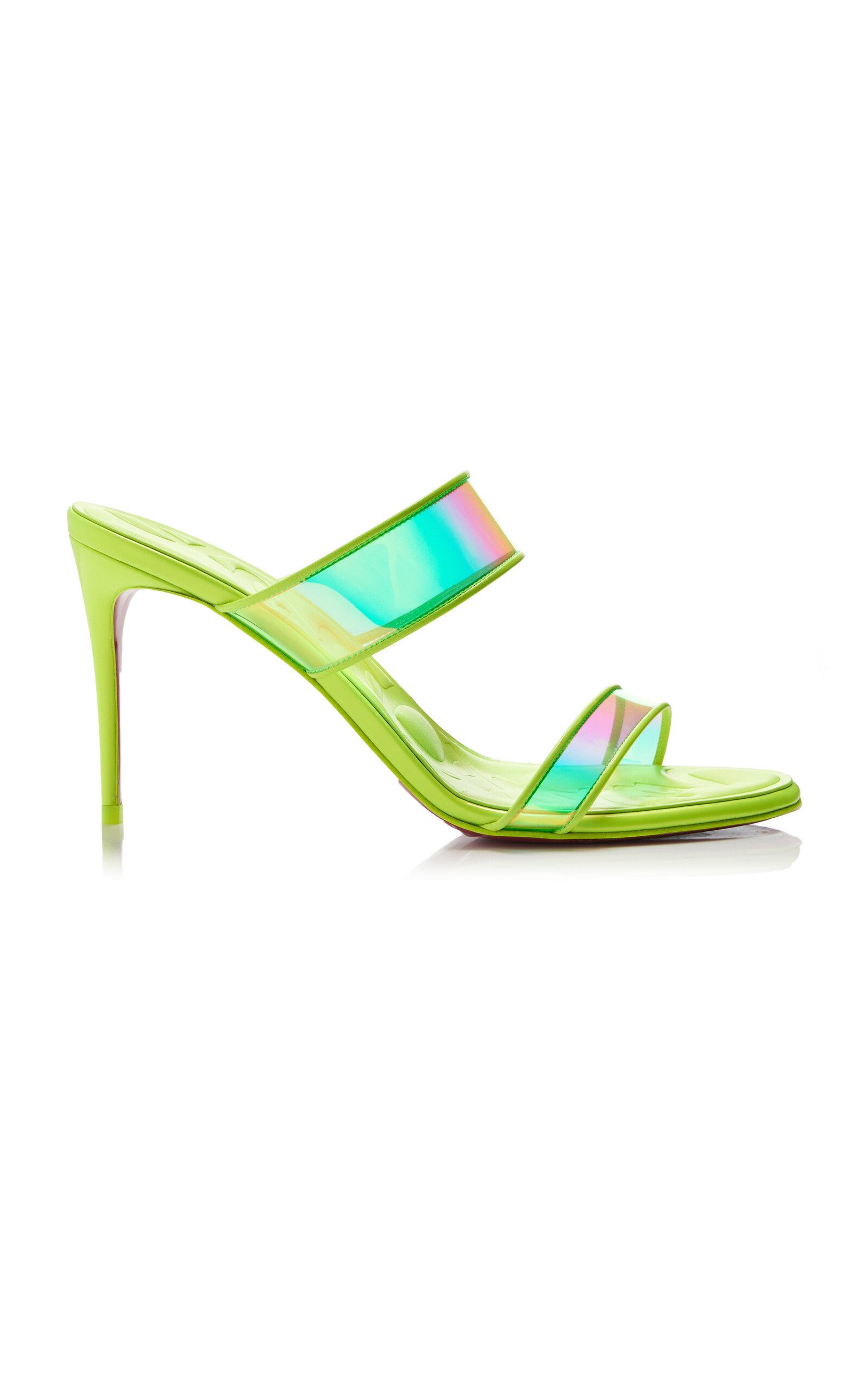 Christian Louboutin Just Loubi 85mm PVC; Patent Leather Sandals - Moda Operandi by CHRISTIAN LOUBOUTIN