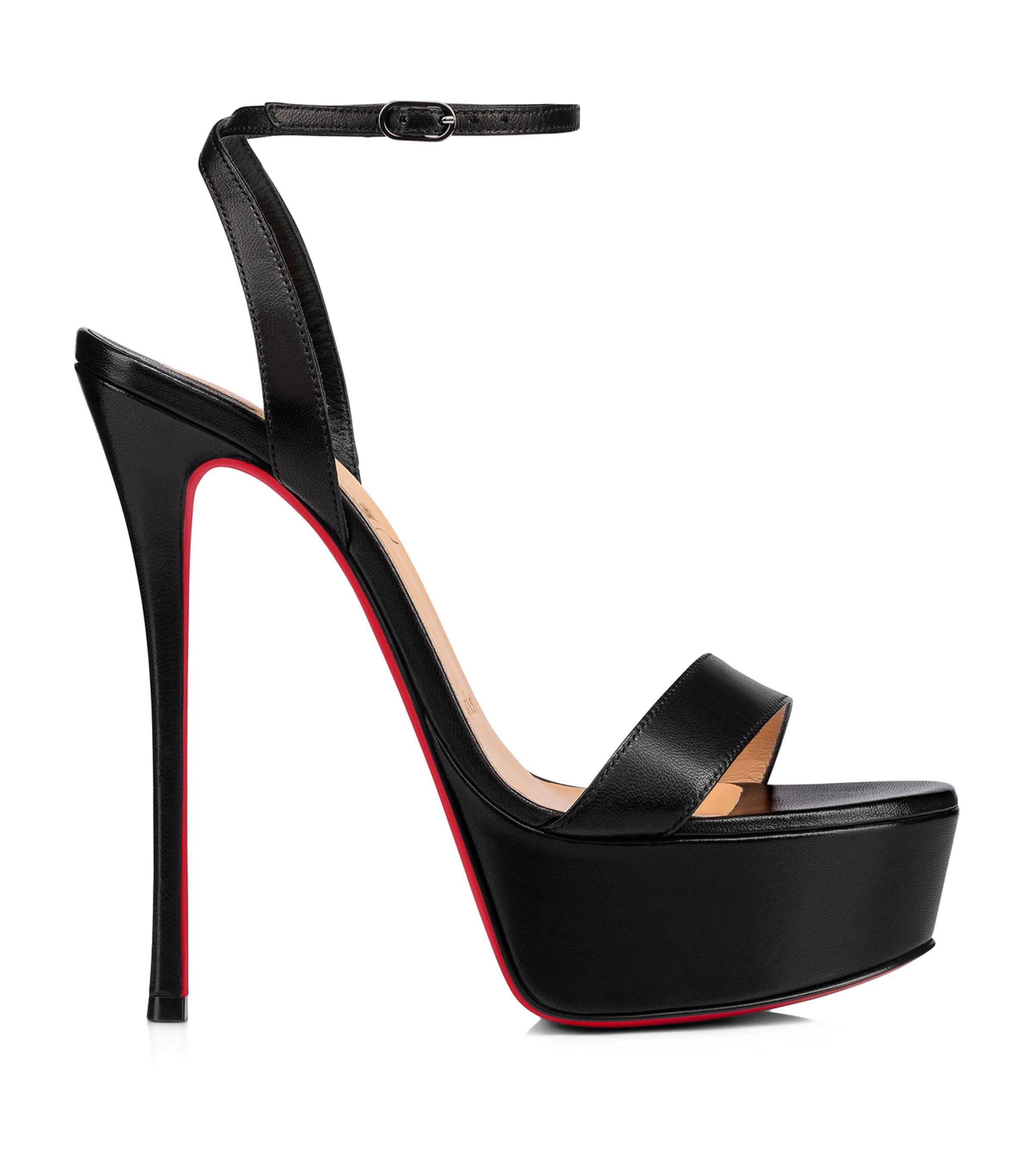 Christian Louboutin Loubi Queen Alta Nappa Leather Sandals 150 by CHRISTIAN LOUBOUTIN