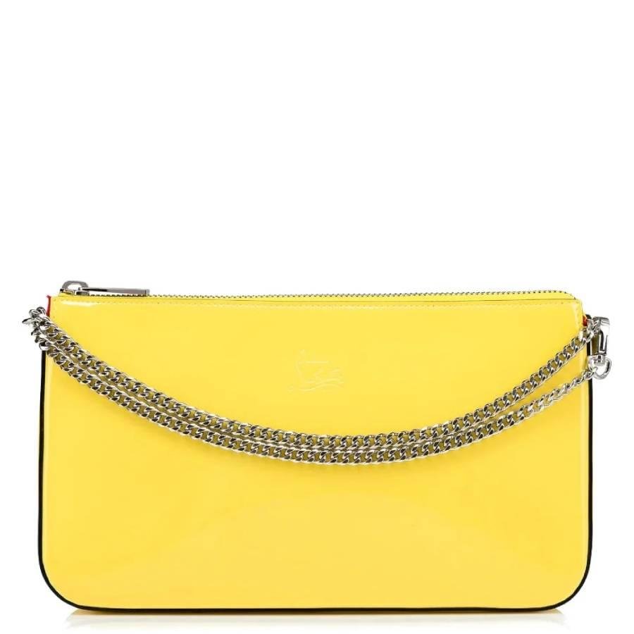 Christian Louboutin Loubila Patent Leather Pouch With Chain by CHRISTIAN LOUBOUTIN