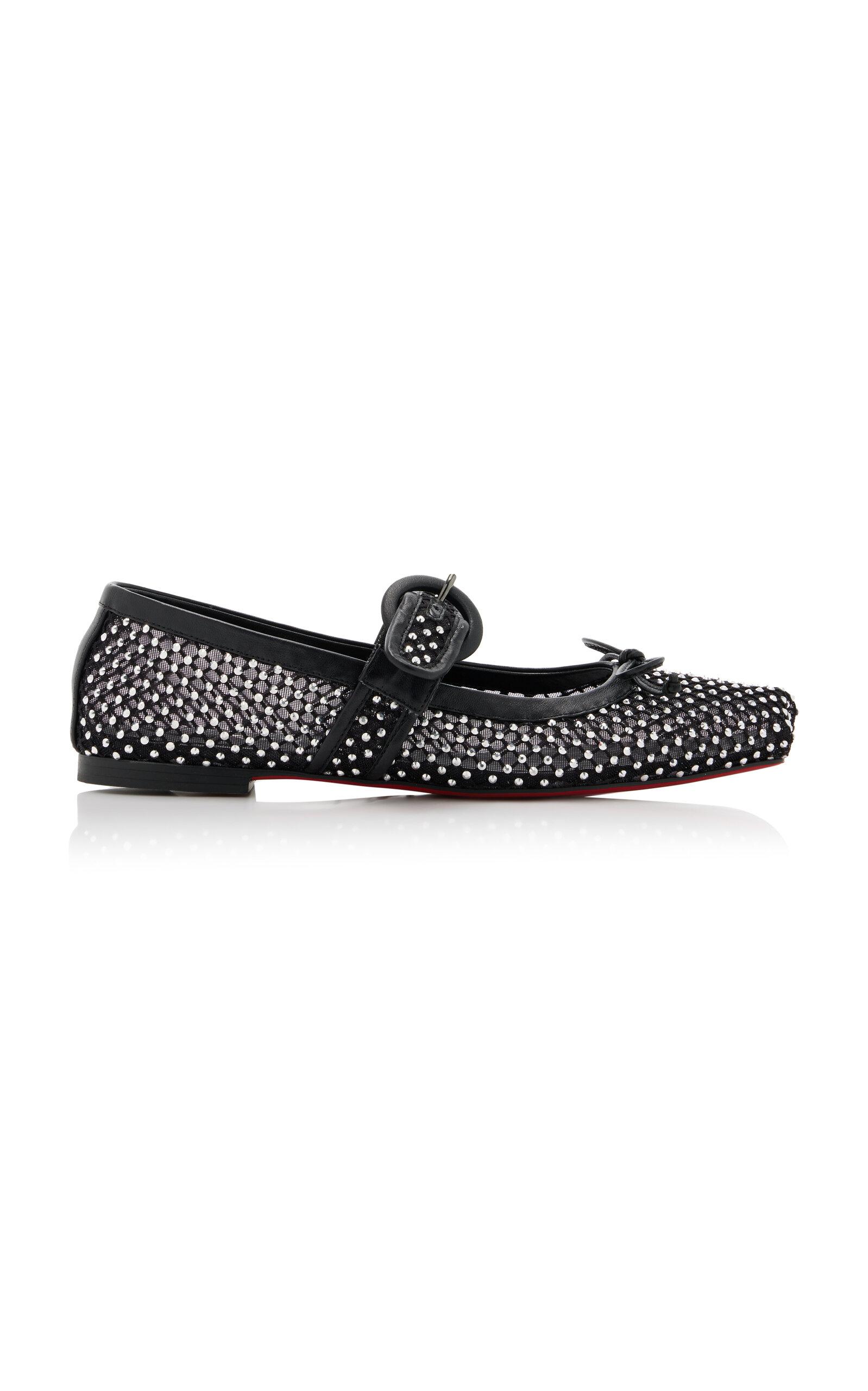 Christian Louboutin Mamastrapitina Crystal-Embellished Mesh Ballet Flats - Moda Operandi by CHRISTIAN LOUBOUTIN