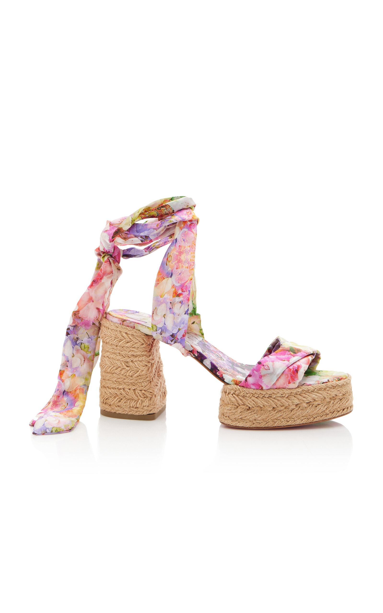 Christian Louboutin Mariza Du Desert 70mm Sash-Tie Woven Platform Sandals - Moda Operandi by CHRISTIAN LOUBOUTIN