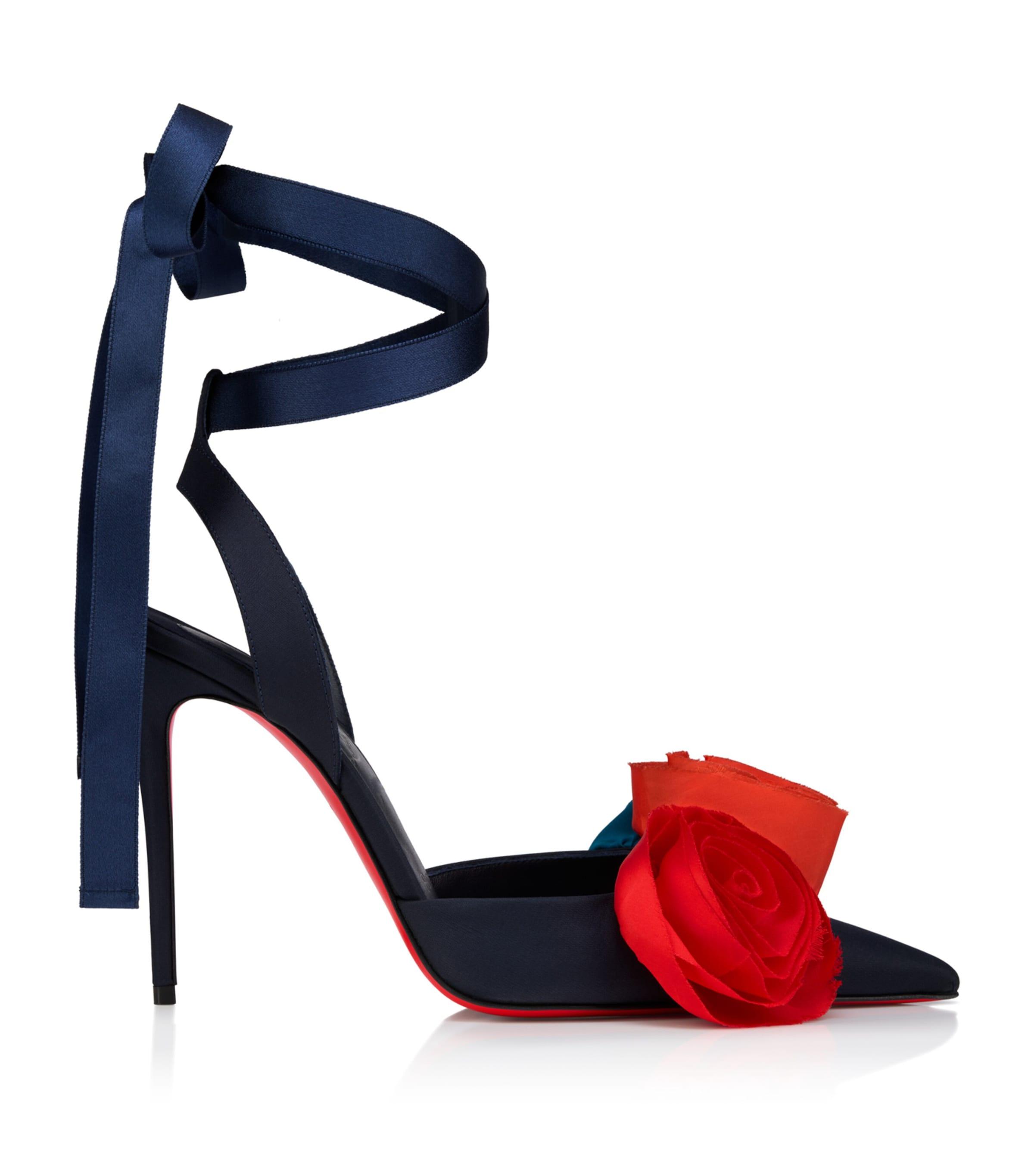 Christian Louboutin Mere Lachaise Silk Lace-Up Pumps 100 by CHRISTIAN LOUBOUTIN