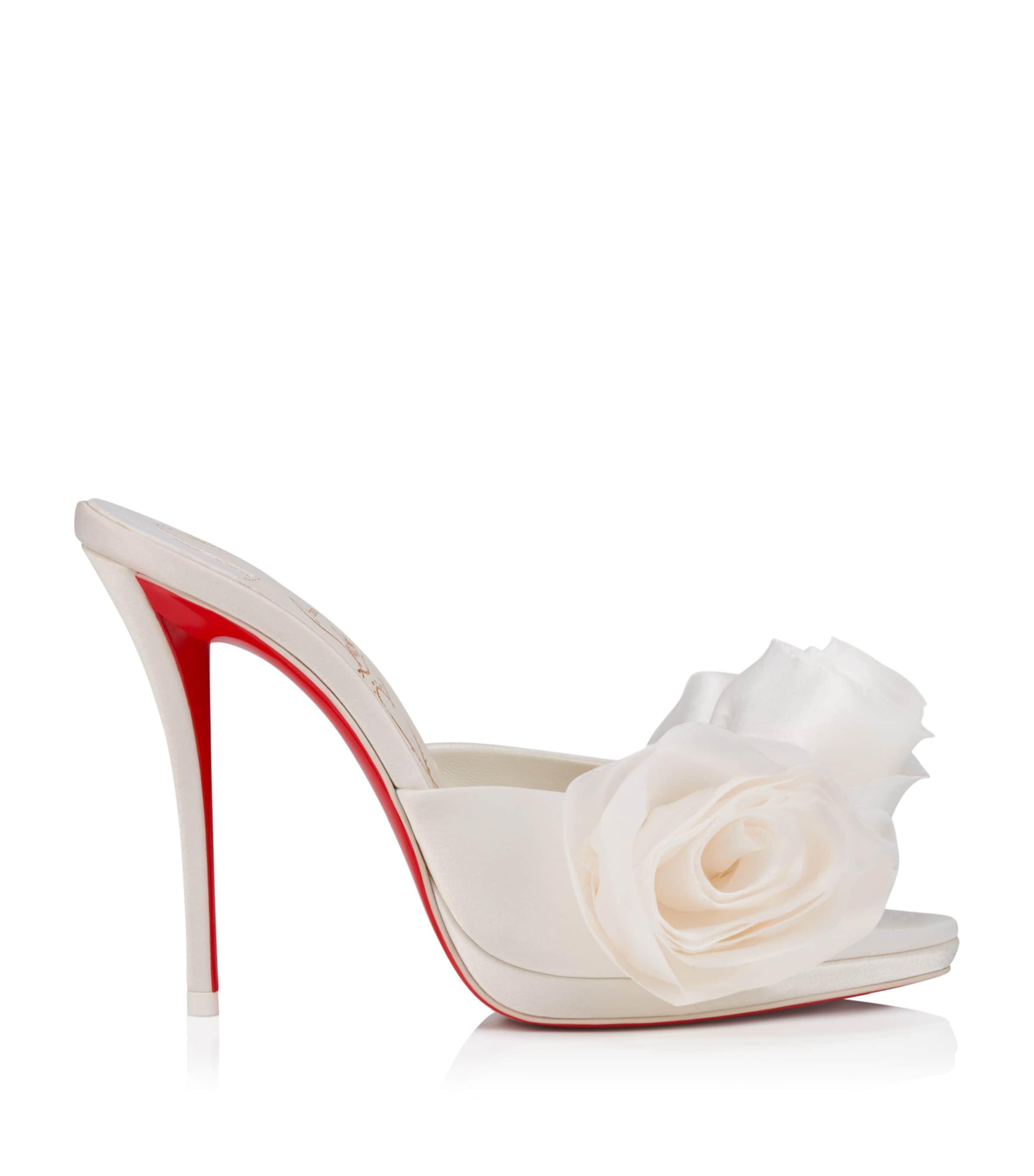 Christian Louboutin Mere Lachaise Silk Mules 120 by CHRISTIAN LOUBOUTIN