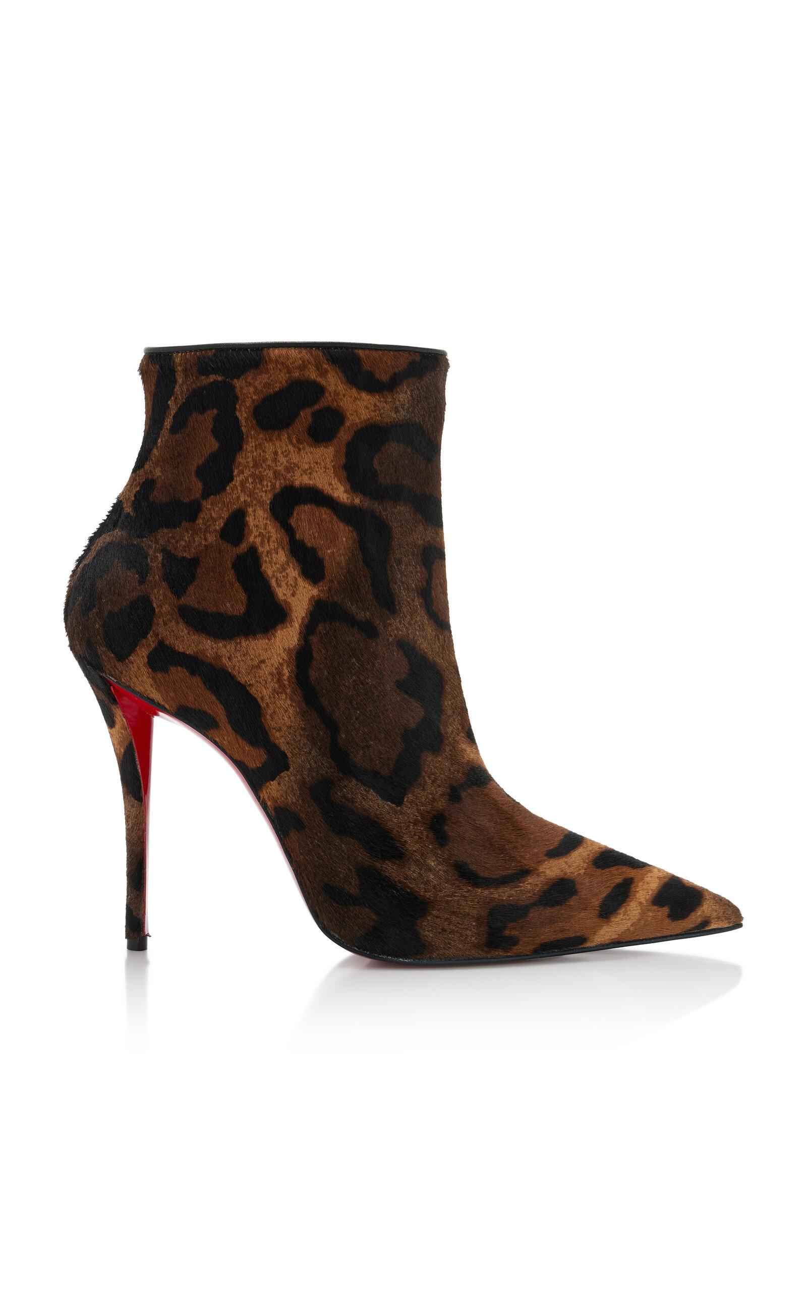 Christian Louboutin Miss Z 100mm Leopard Pony Hair Ankle Boots - Moda Operandi by CHRISTIAN LOUBOUTIN