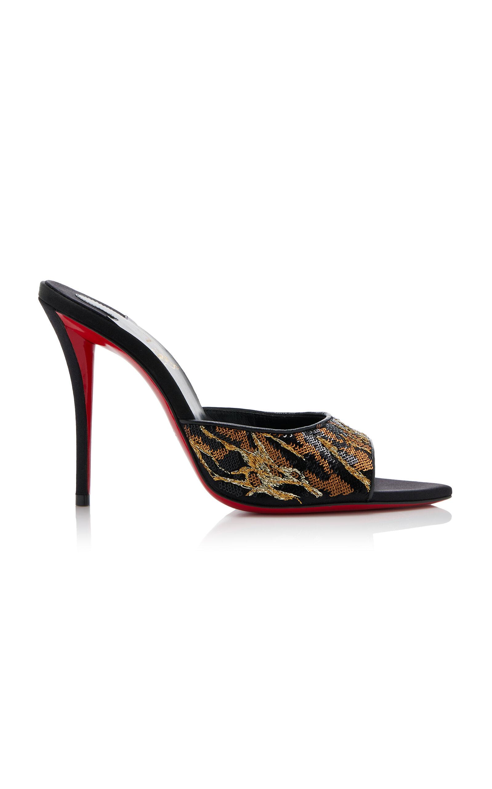 Christian Louboutin Miss Z 100mm Sequined Mules - Moda Operandi by CHRISTIAN LOUBOUTIN