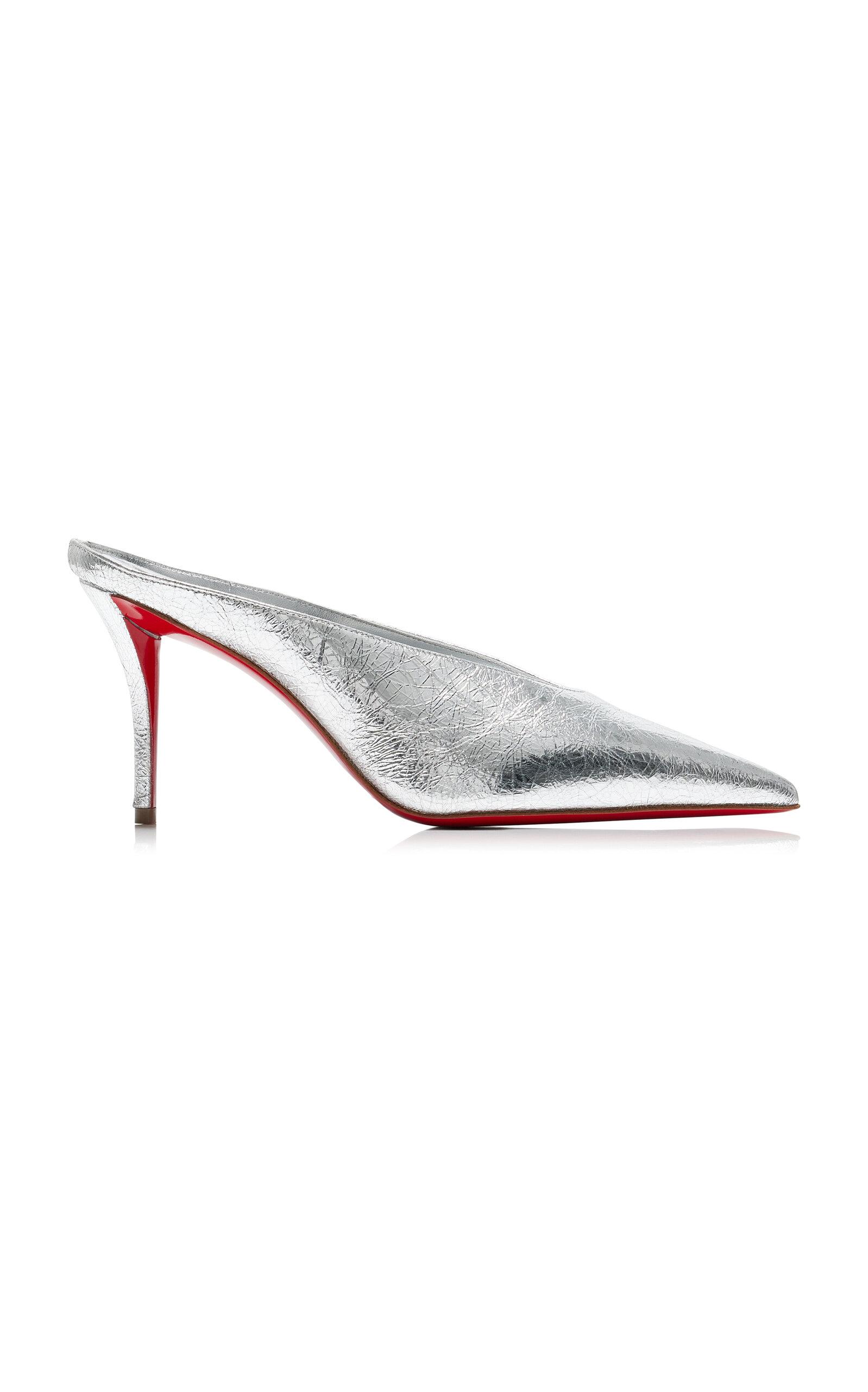 Christian Louboutin Miss Z 80mm Metallic Leather Mules - Moda Operandi by CHRISTIAN LOUBOUTIN