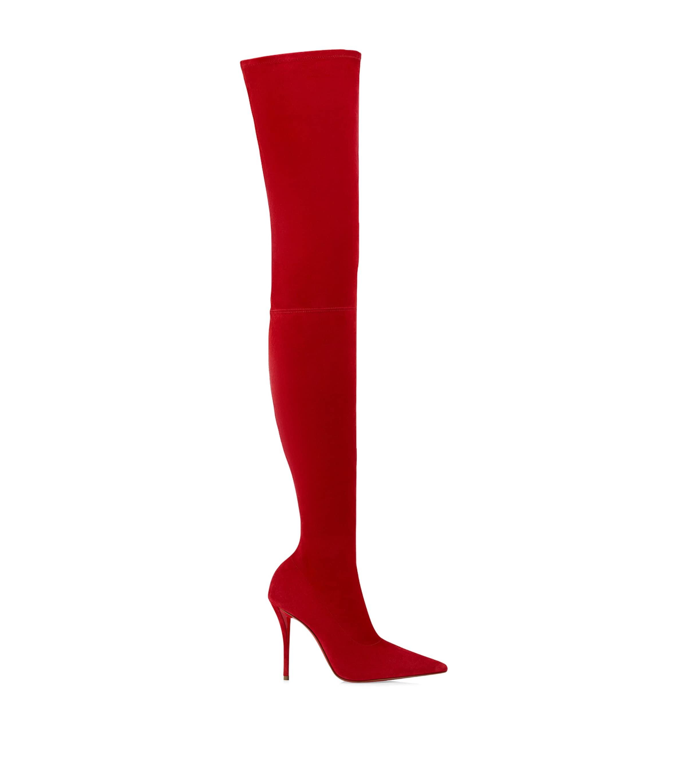 Christian Louboutin Miss Z Botta Alta Suede Over-The-Knee Boots 100 by CHRISTIAN LOUBOUTIN