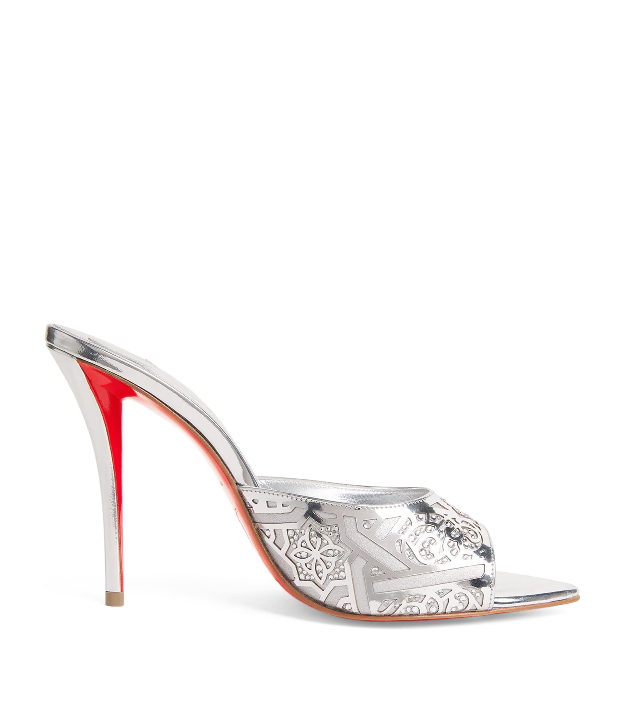 Christian Louboutin Miss Z Mule Carouba Leather Mules 100 by CHRISTIAN LOUBOUTIN