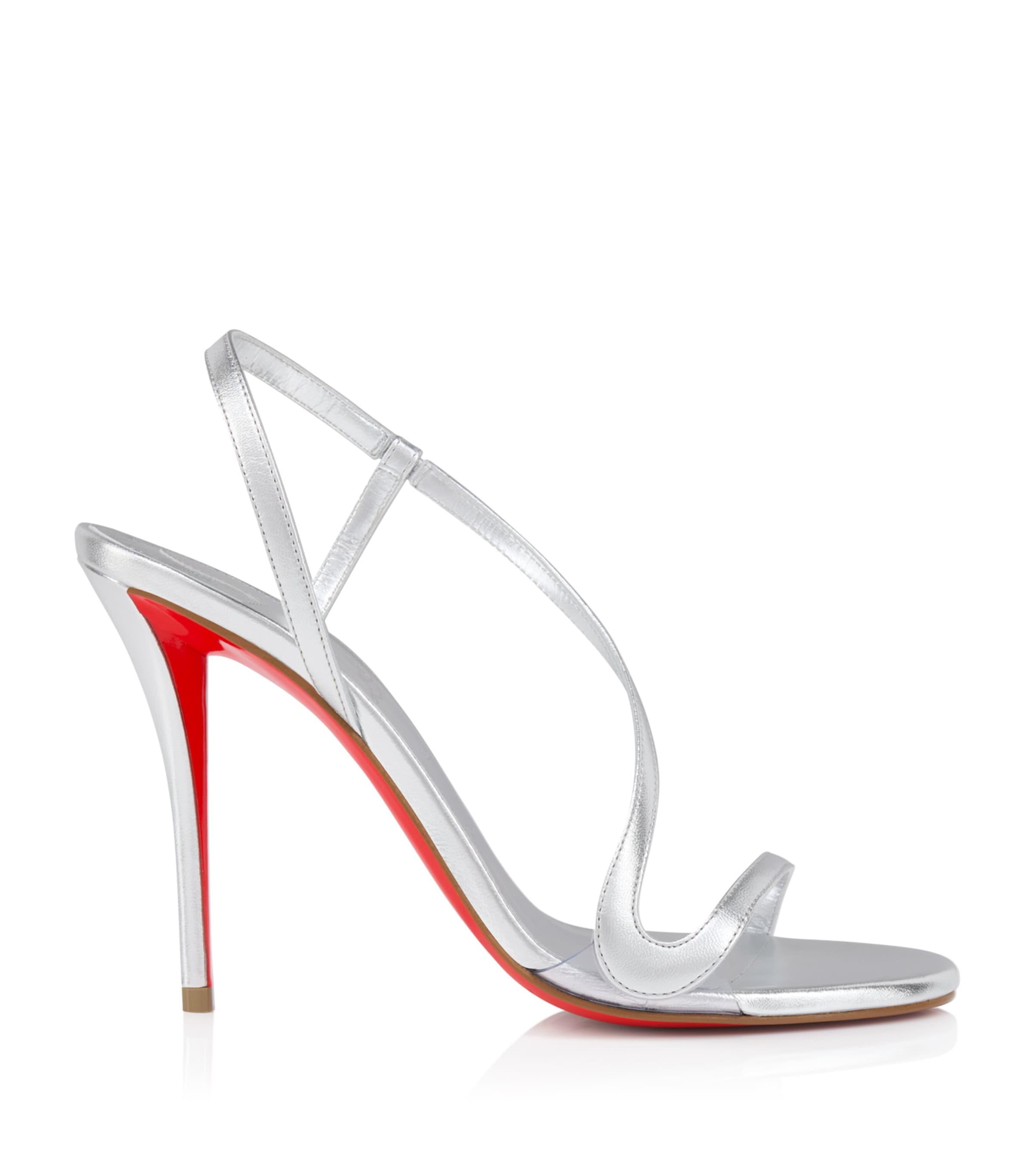 Christian Louboutin Rosa Z Metallic Leather Sandals 100 by CHRISTIAN LOUBOUTIN