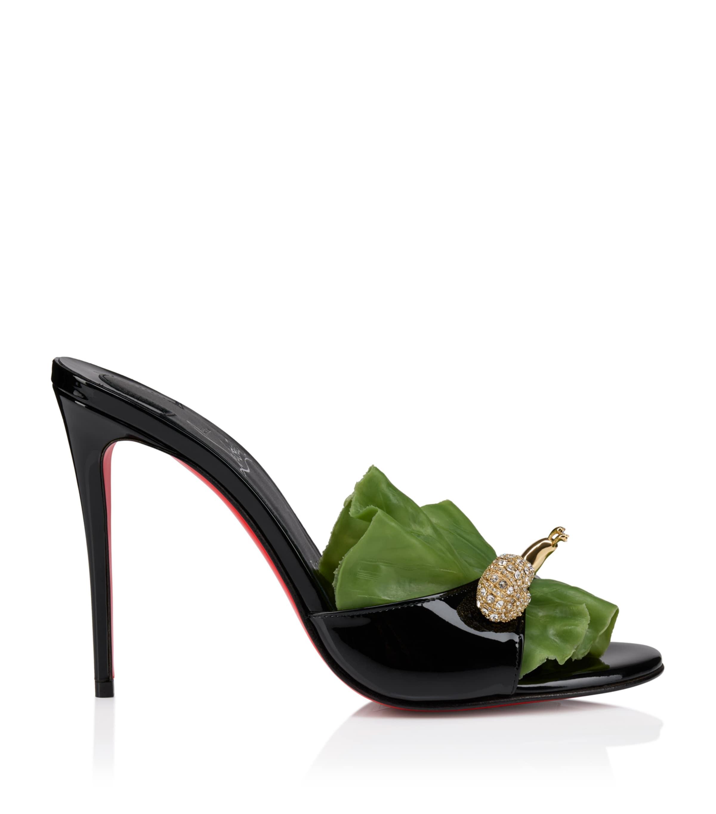 Christian Louboutin Snail Leather Heeled Mules 100 by CHRISTIAN LOUBOUTIN