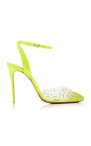 Christian Louboutin Spikaqueen 100mm Leather and PVC Pumps - Moda Operandi by CHRISTIAN LOUBOUTIN