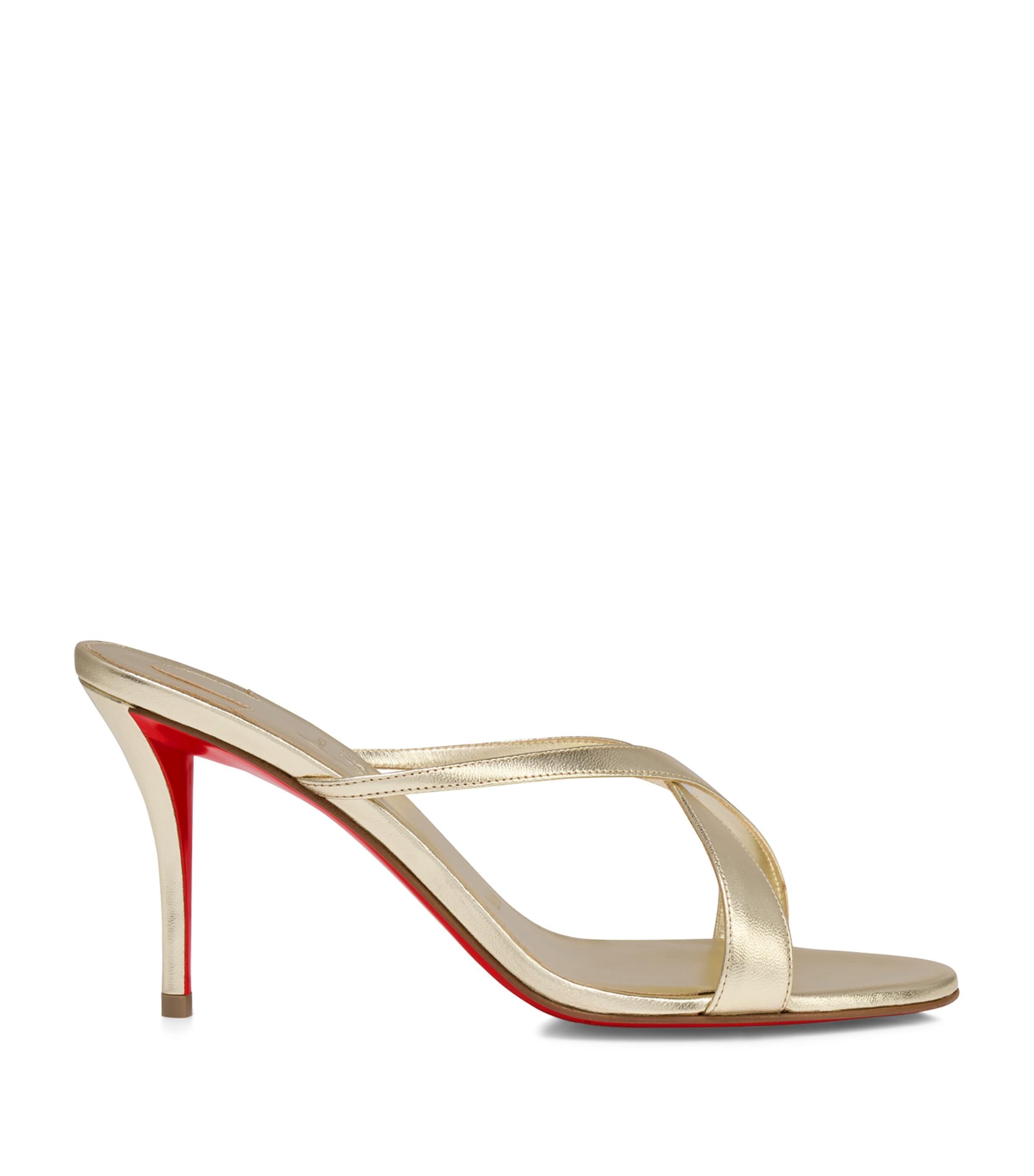 Christian Louboutin Strappy Nappa Leather Mules 80 by CHRISTIAN LOUBOUTIN