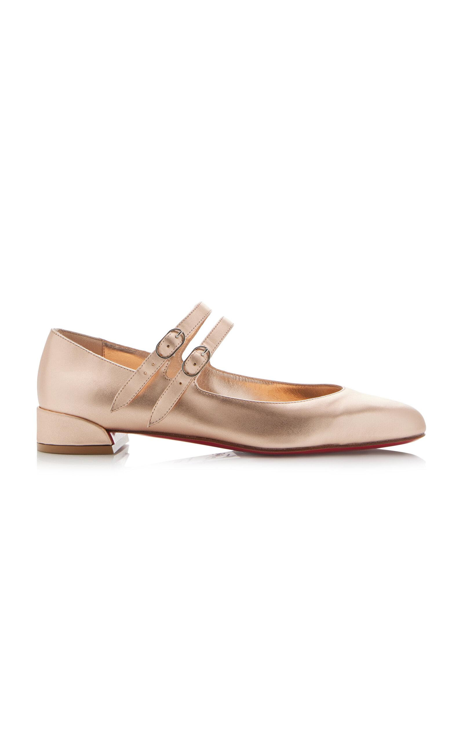 Christian Louboutin Sweet Jane Metallic-Leather Flats - Moda Operandi by CHRISTIAN LOUBOUTIN