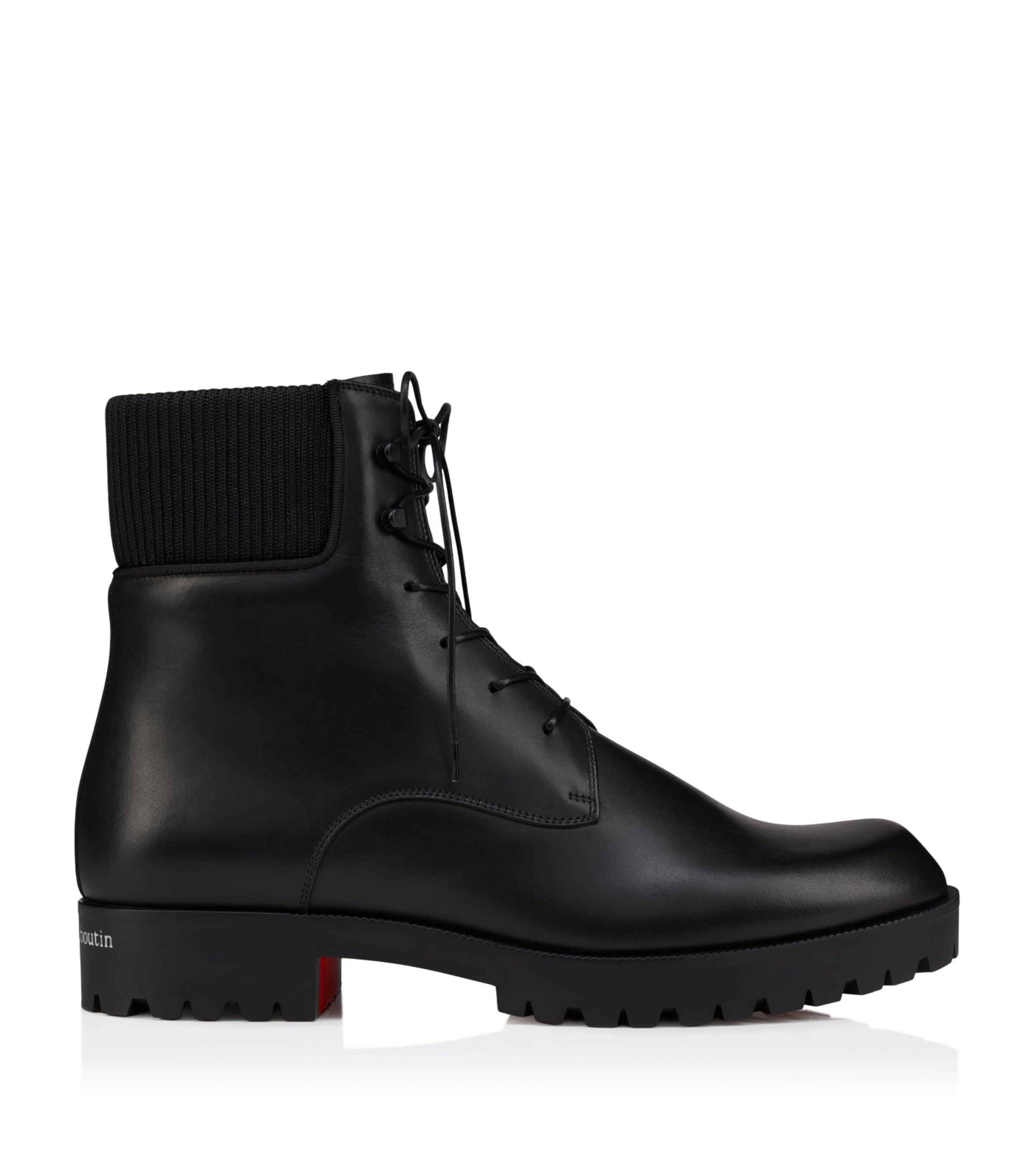 Christian Louboutin Trapman Leather Lace-Up Boots by CHRISTIAN LOUBOUTIN