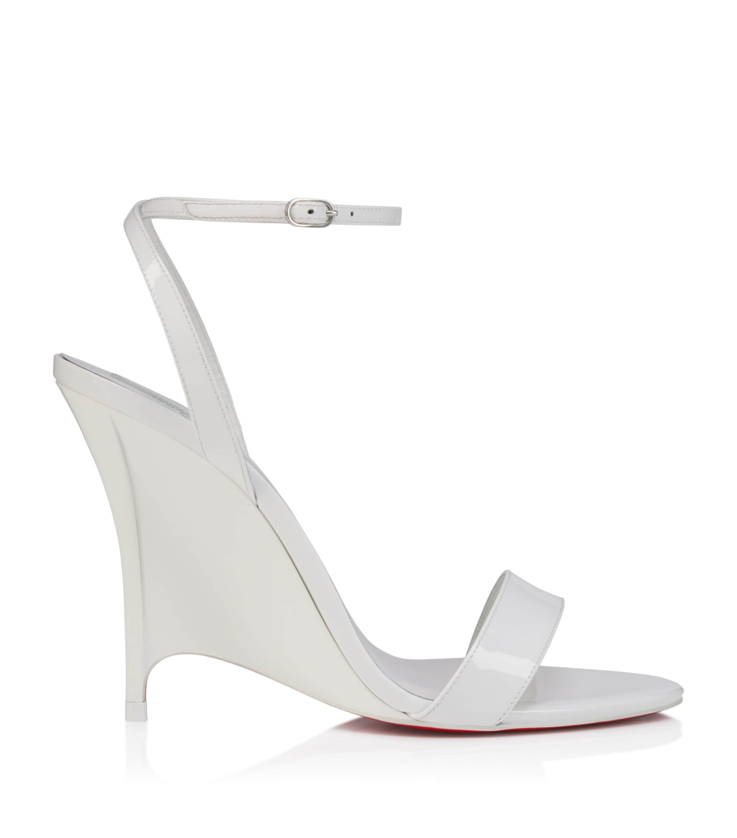 Christian Louboutin Zeezeenella Patent Leather Sandals 100 by CHRISTIAN LOUBOUTIN