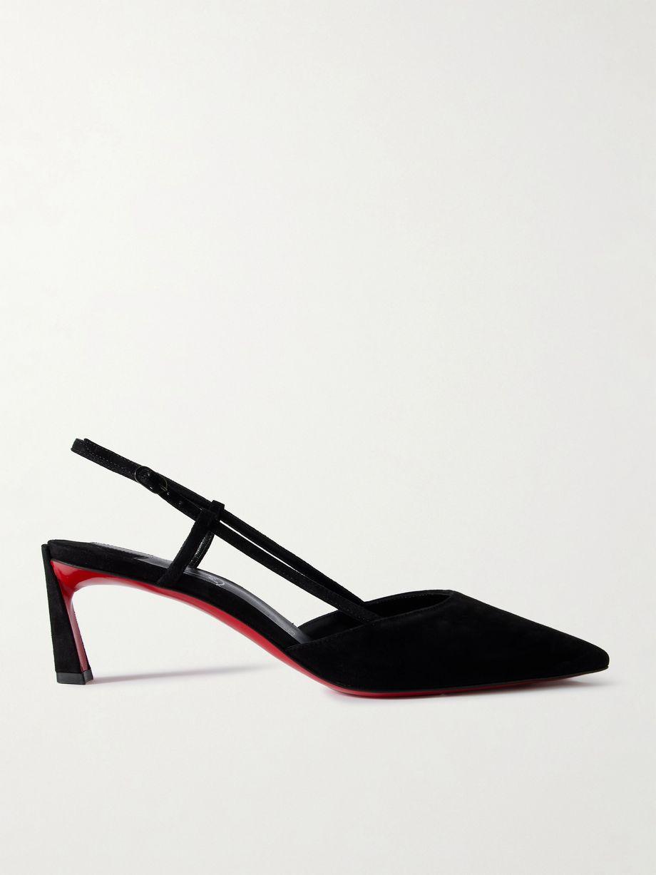 Condoroline 55 cutout suede slingback pumps by CHRISTIAN LOUBOUTIN