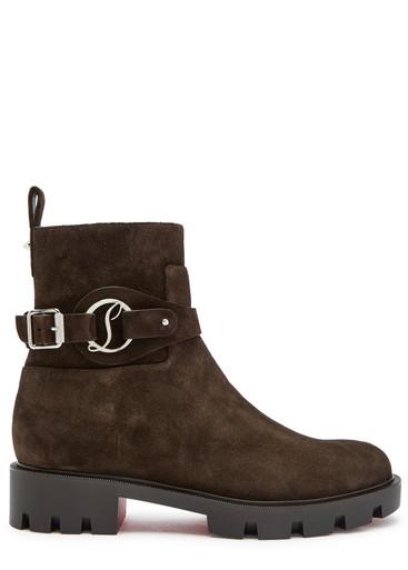 Dianouchette Lug suede ankle boots by CHRISTIAN LOUBOUTIN