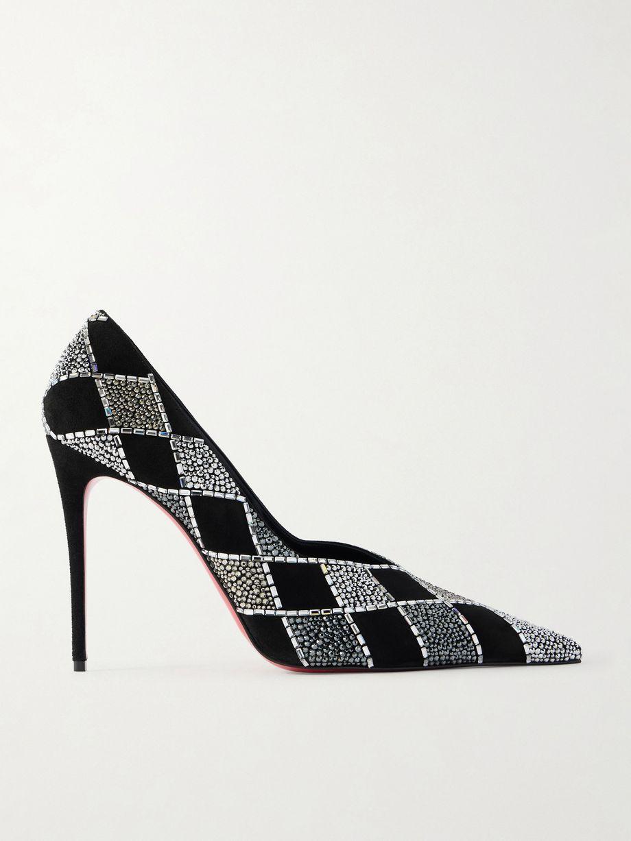 Doria 100 crystal-embellished suede pumps by CHRISTIAN LOUBOUTIN