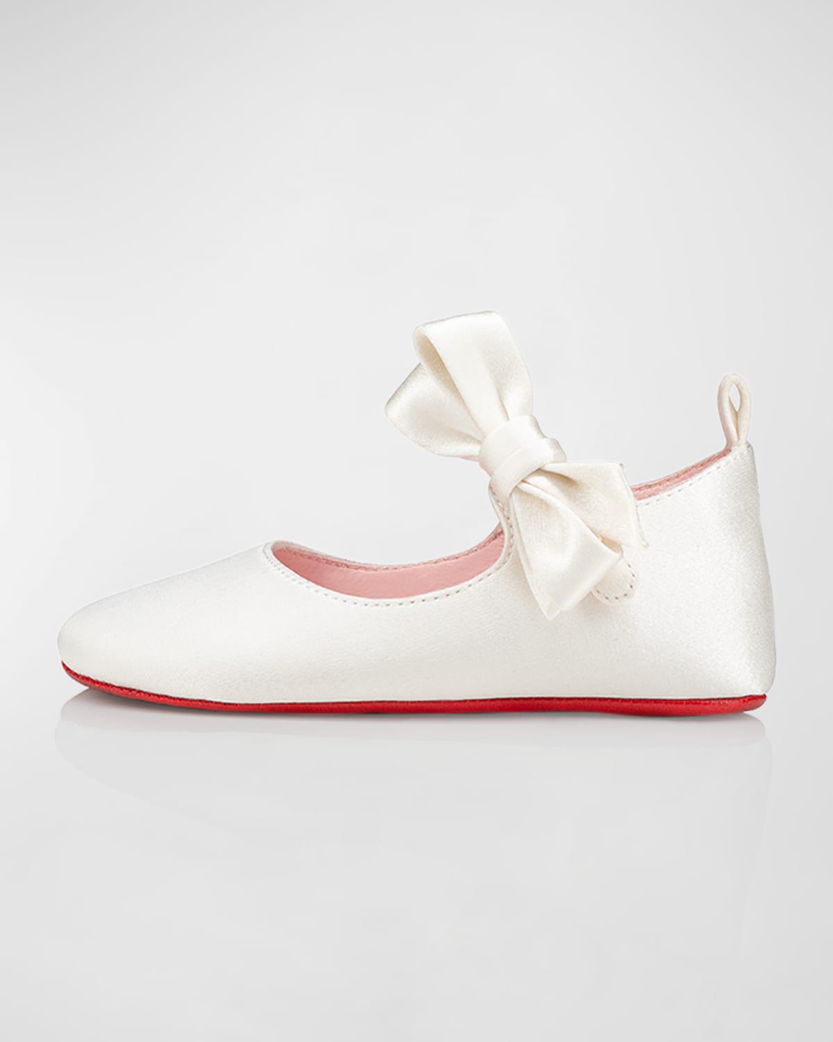 Girl's Lou Babe Satin Bow Ballet Flats, Baby by CHRISTIAN LOUBOUTIN