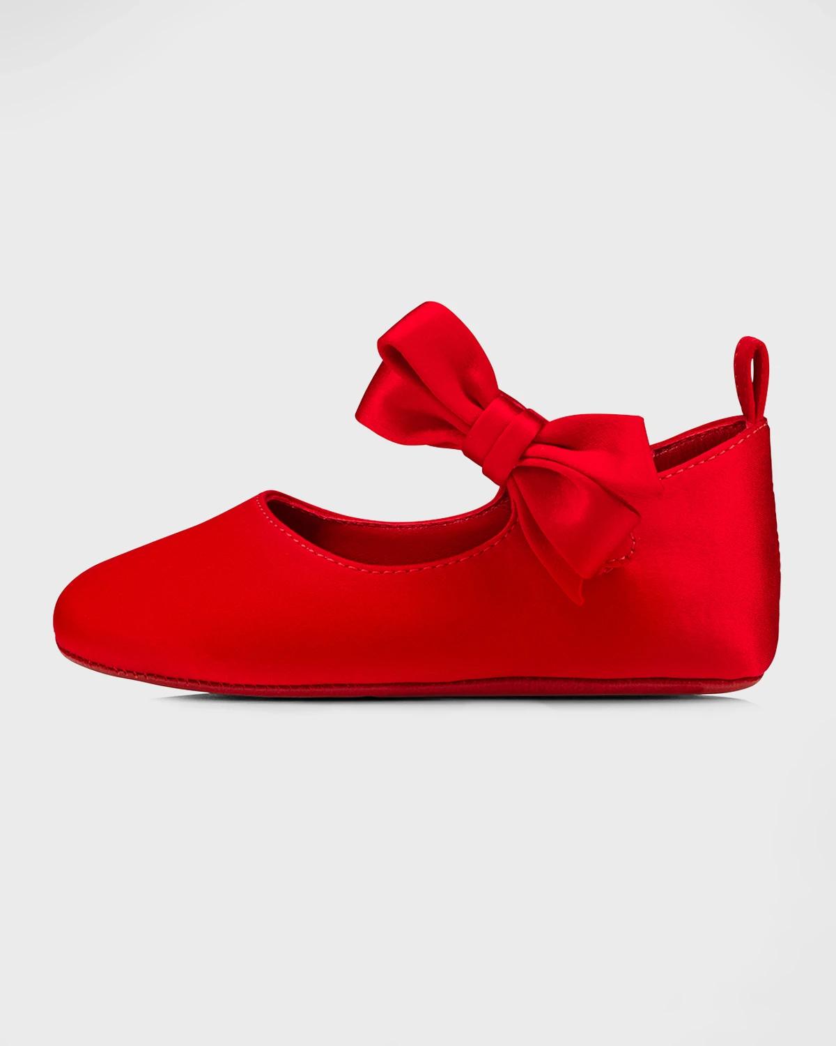 Girl's Lou Babe Satin Bow Ballet Flats, Baby by CHRISTIAN LOUBOUTIN