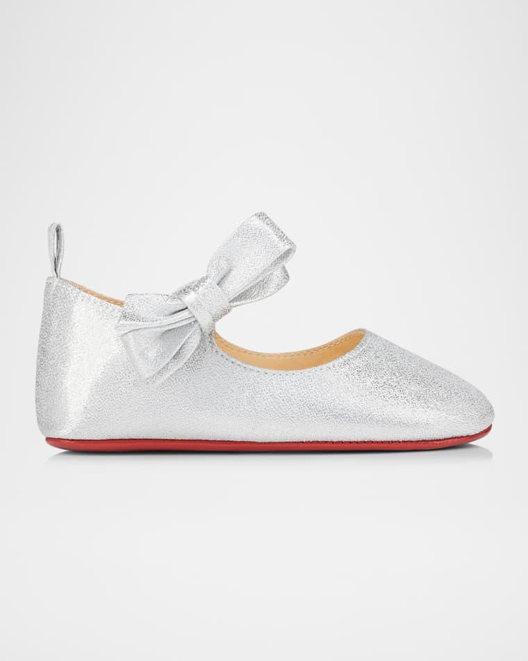 Girl's Lou Babe Shimmer Bow Ballerina Shoes, Baby by CHRISTIAN LOUBOUTIN