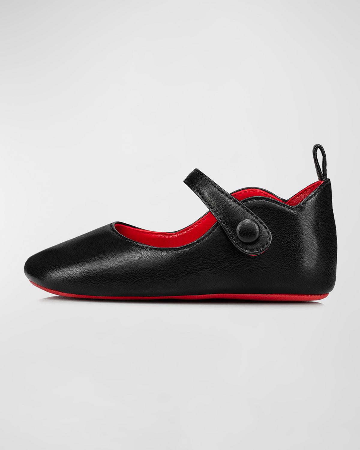 Girl's Love Chick Nappa Leather Ballerina Shoes, Baby by CHRISTIAN LOUBOUTIN