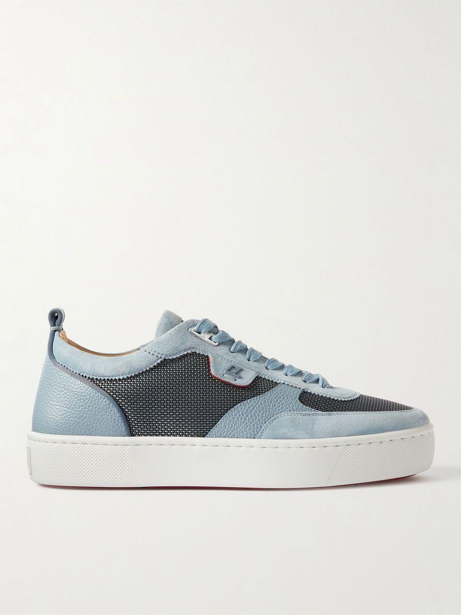 Happyrui Suede, Textured-Leather and Mesh Sneakers by CHRISTIAN LOUBOUTIN