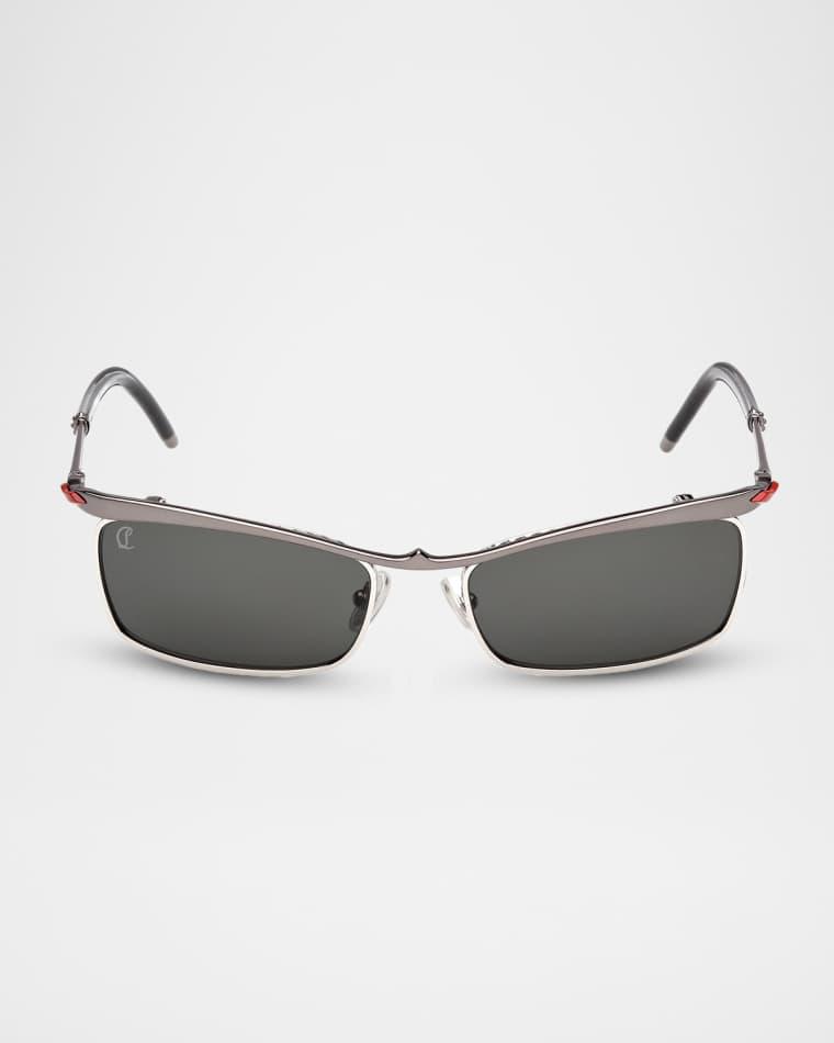 Hot Chick LB0021 Rectangular Metal Sunglasses by CHRISTIAN LOUBOUTIN