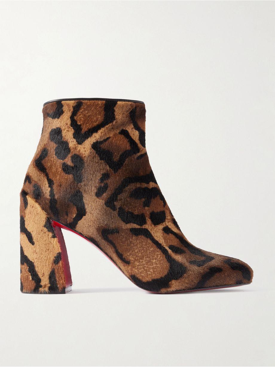 Jane 85 leopard-print calf hair ankle boots by CHRISTIAN LOUBOUTIN