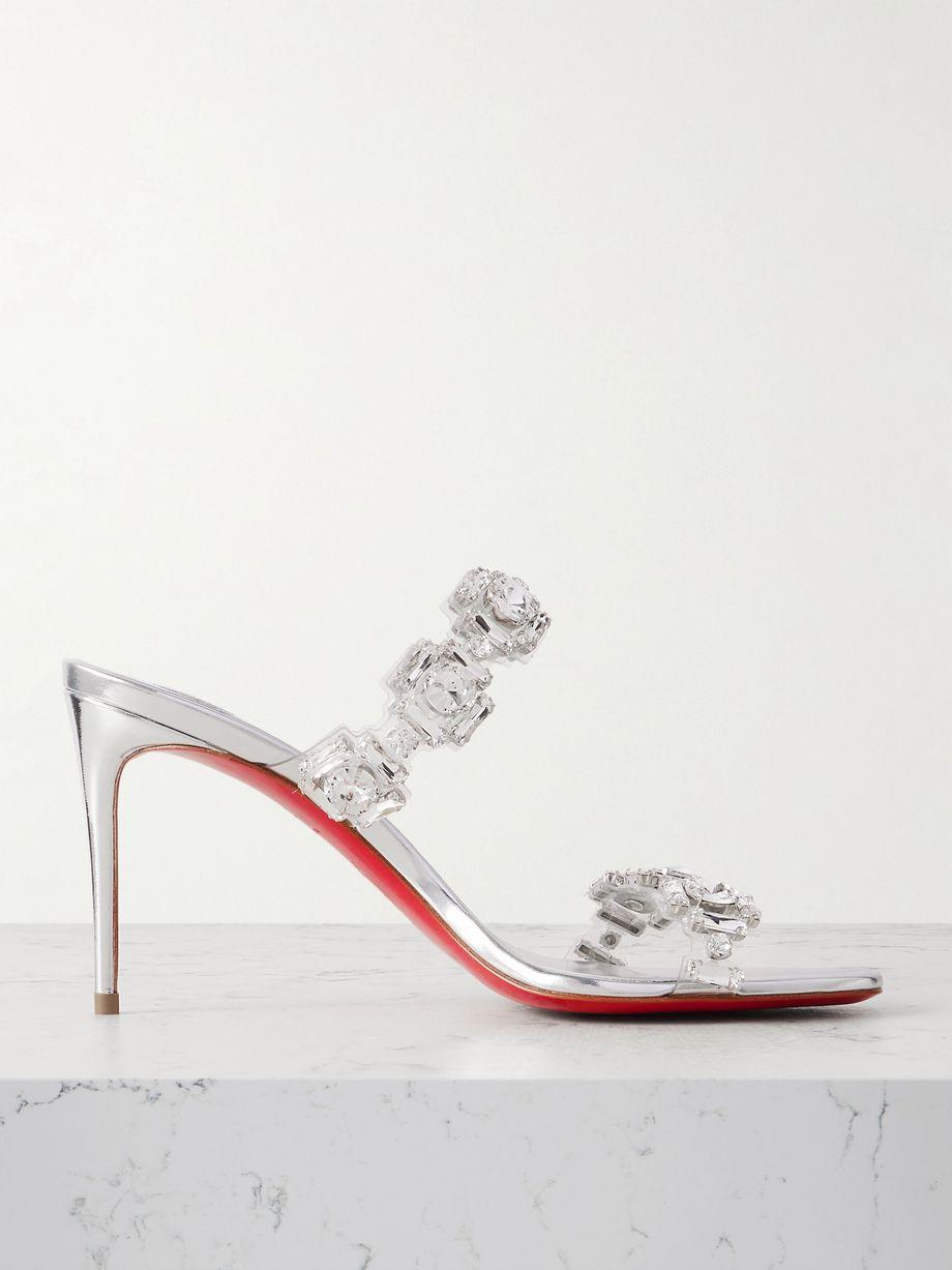 Just Jewel 85 crystal-embellished PVC and leather sandals by CHRISTIAN LOUBOUTIN