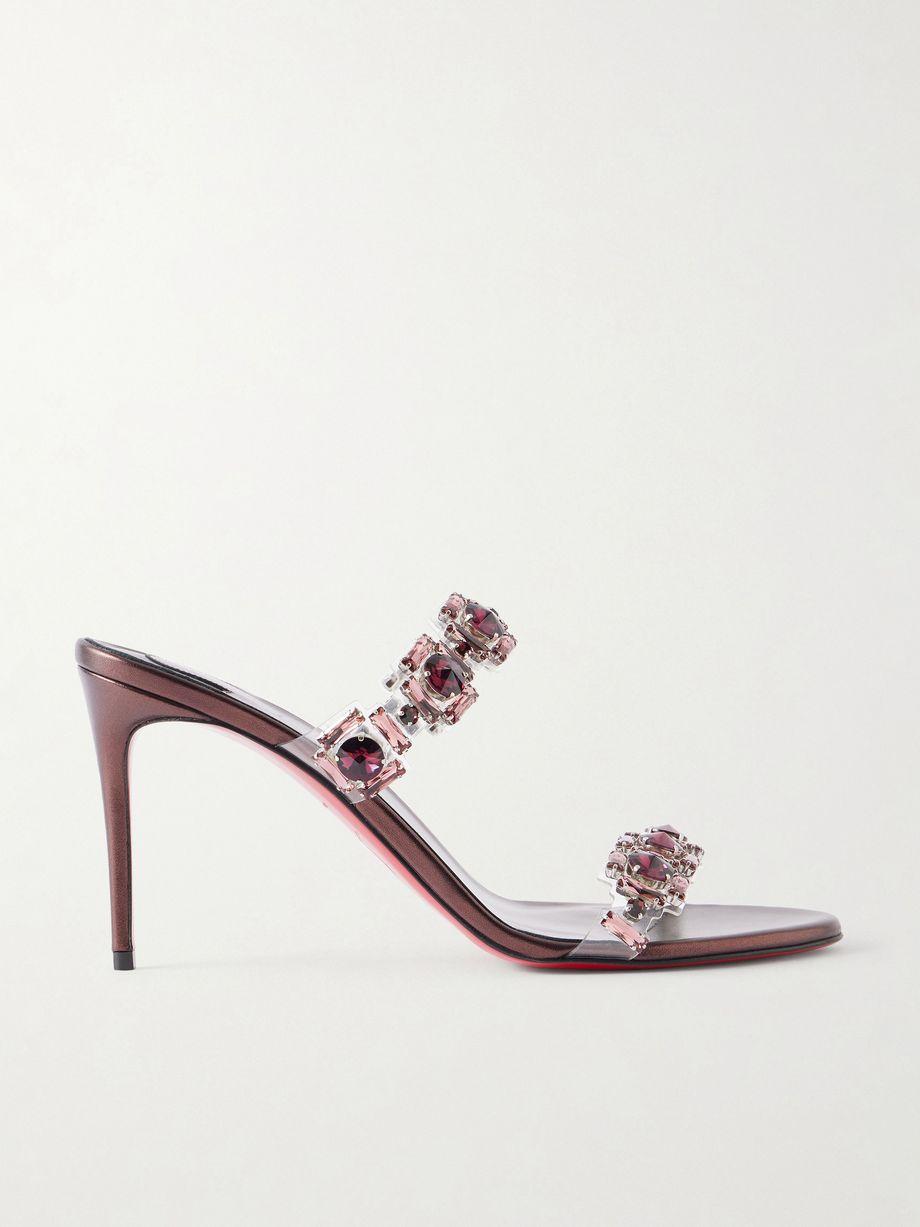 Just Jewel 85 embellished PVC and metallic leather sandals by CHRISTIAN LOUBOUTIN
