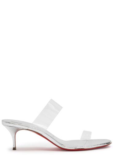 Just Nothing 55 metallic leather mules by CHRISTIAN LOUBOUTIN