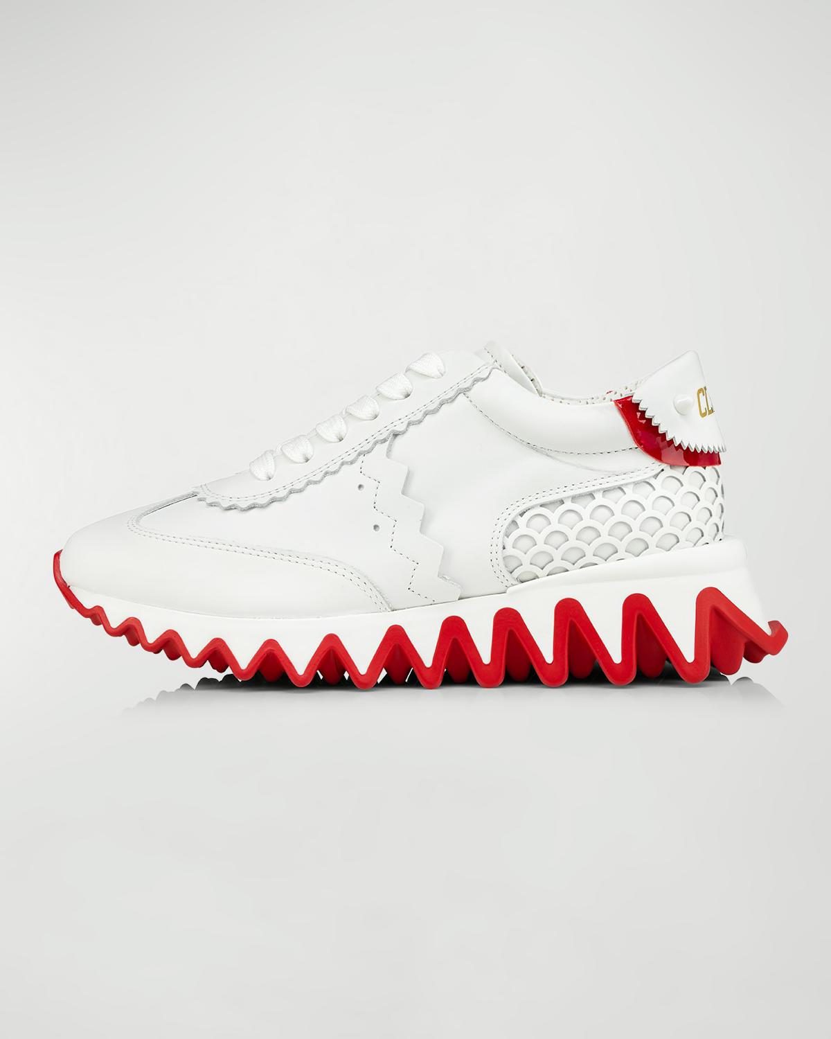 Kid's Loubishark Leather Sneakers, Toddler by CHRISTIAN LOUBOUTIN