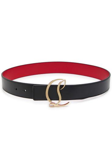 Logo leather belt by CHRISTIAN LOUBOUTIN