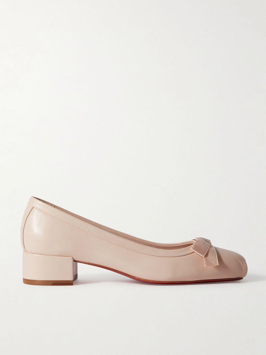 Mamaflirt 30 bow-embellished leather ballet pumps by CHRISTIAN LOUBOUTIN