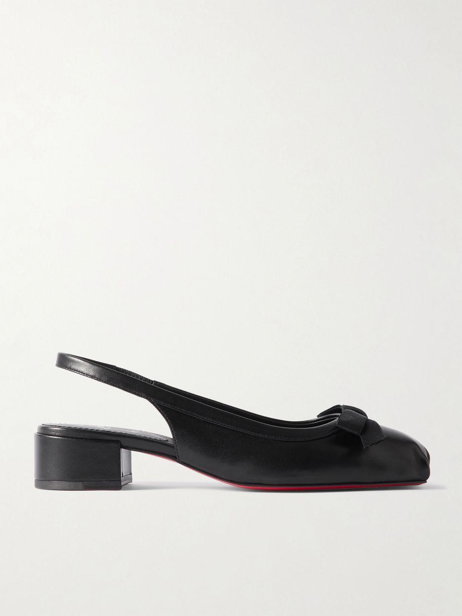 Mamaflirt 30 bow-embellished leather slingback pumps by CHRISTIAN LOUBOUTIN