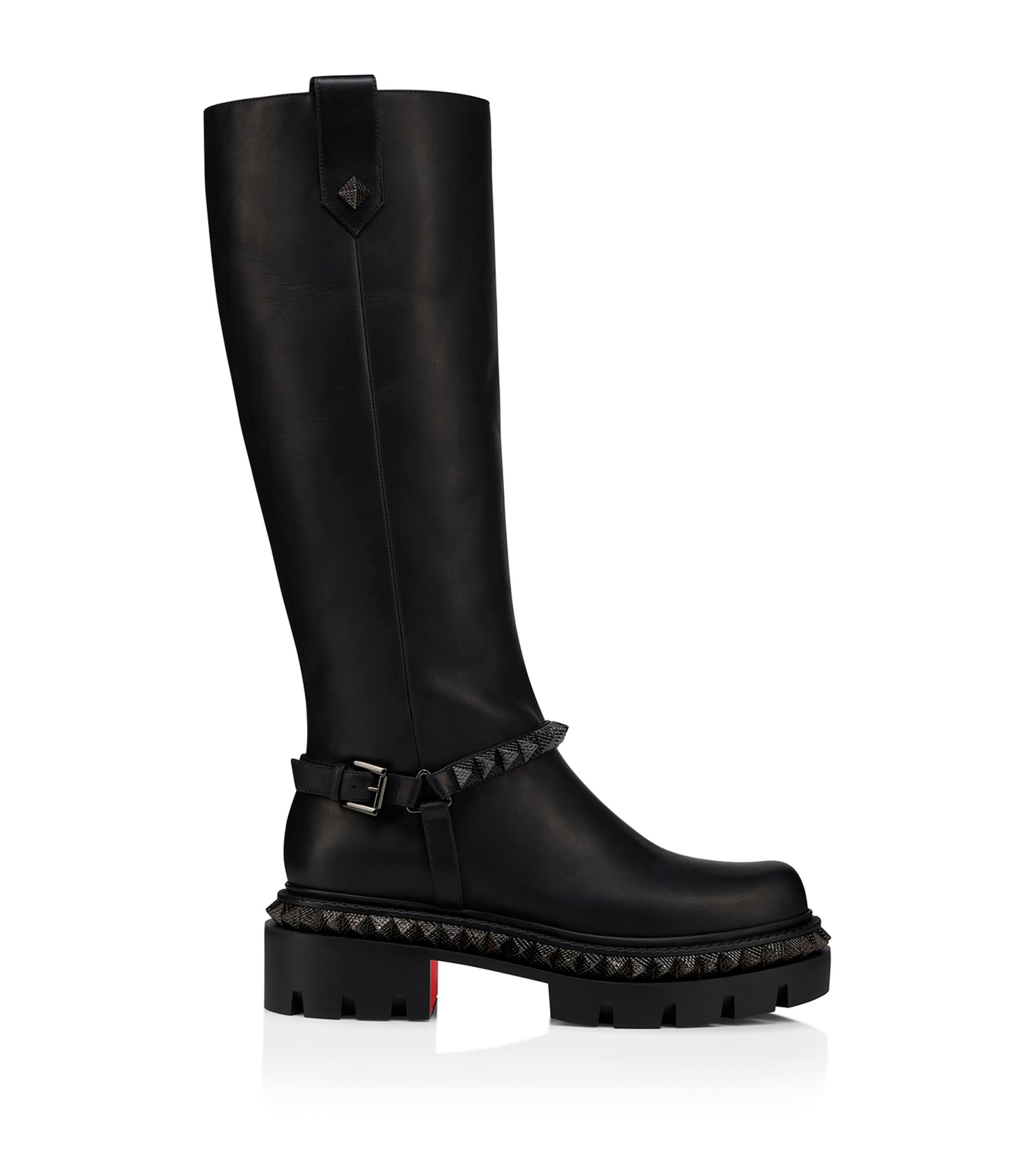 Marinetta Pyraclou Leather Knee-High Boots by CHRISTIAN LOUBOUTIN