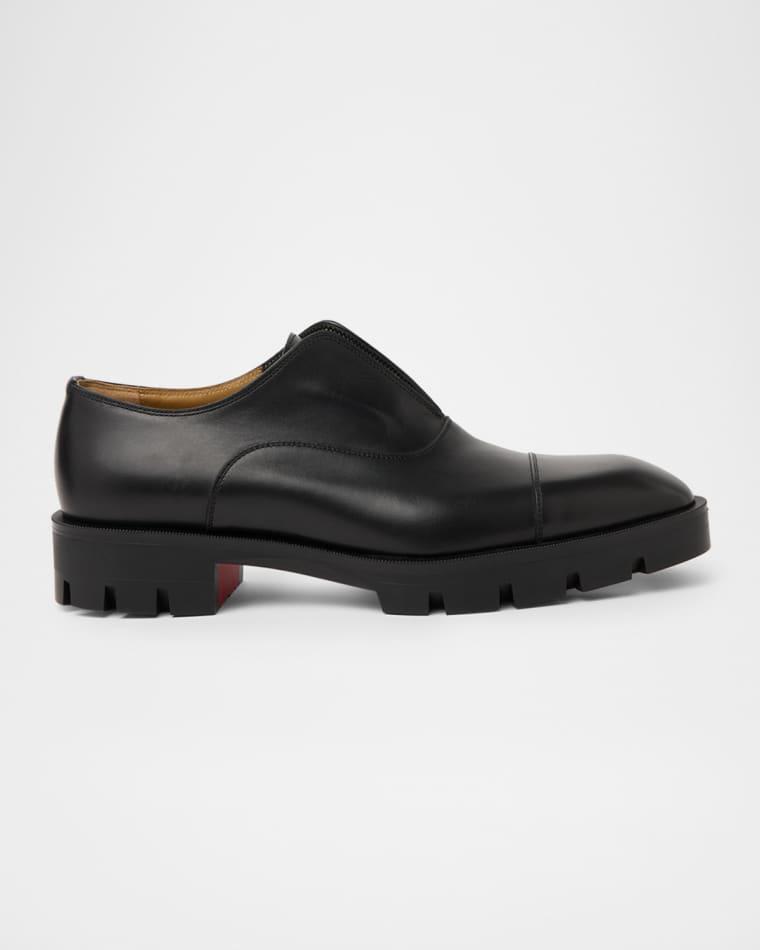 Men's Alpha Lion Flat Cap-Toe Lug-Sole Loafers by CHRISTIAN LOUBOUTIN